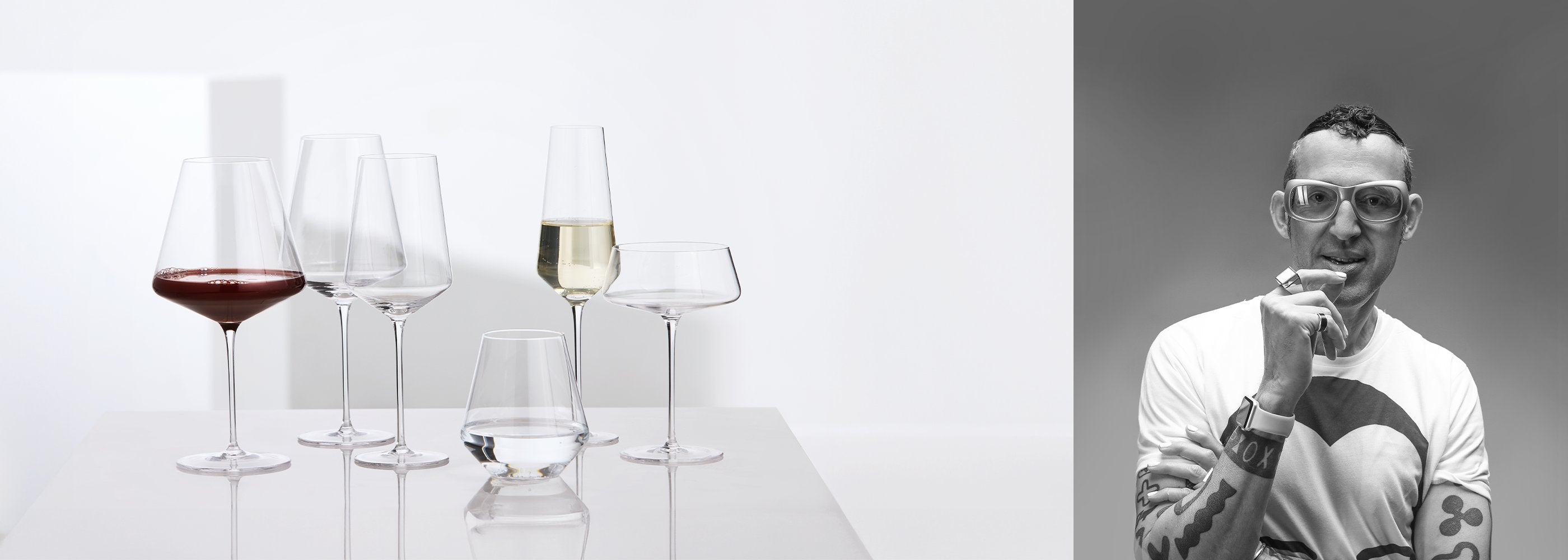 Ultima er glas af højeste kvalitet, som er mundblæst i det fineste, tynde, blyfri krystalglas. Lavet i samarbejde med Karim Rashid.