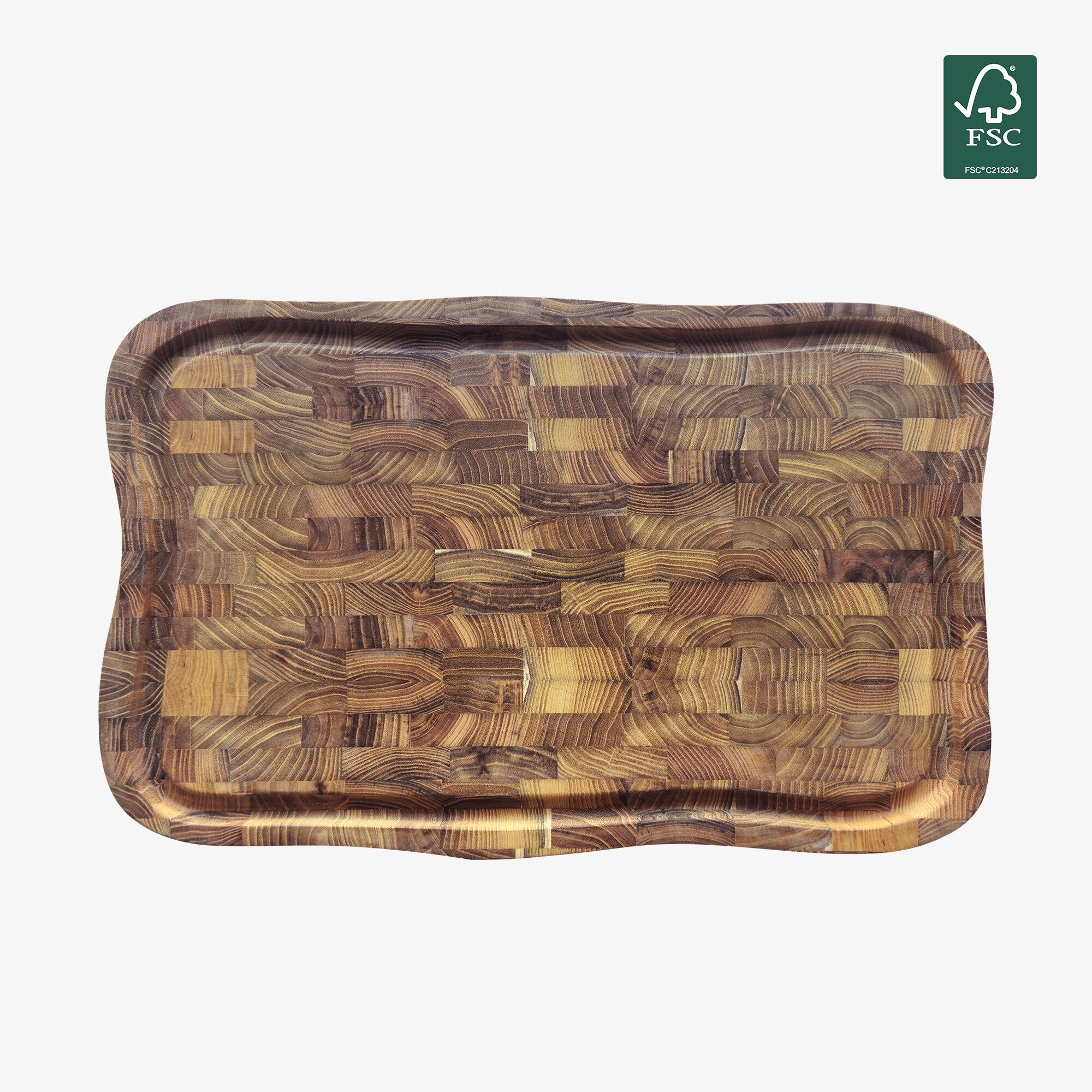 RAW Teak skærebræt med saftrille 55 x 35 | Natural