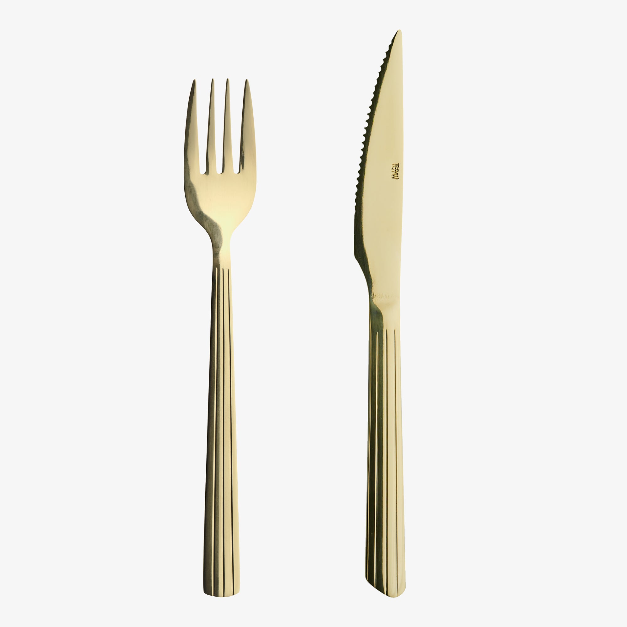 RAW steaksæt 8 dele | Champagne Guld