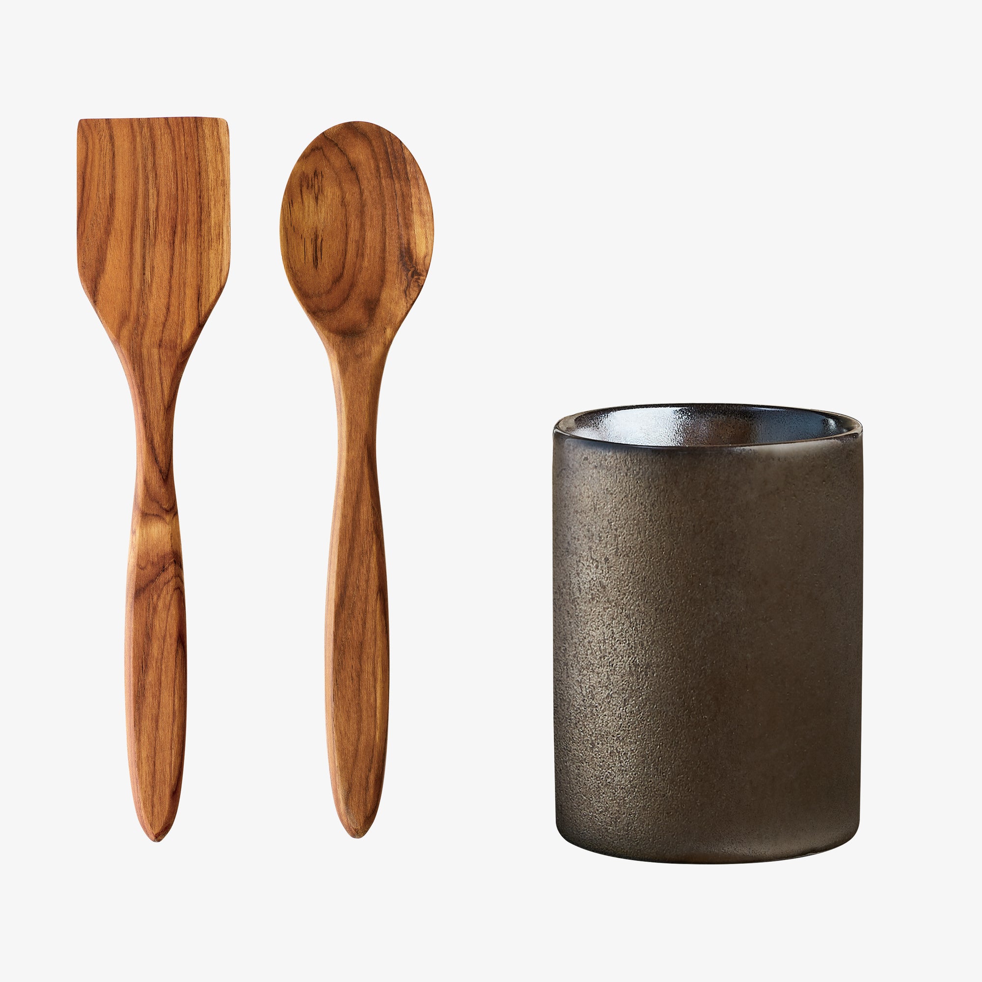 RAW opbevaringskrukke med palet og grydeske | Metallic Brown