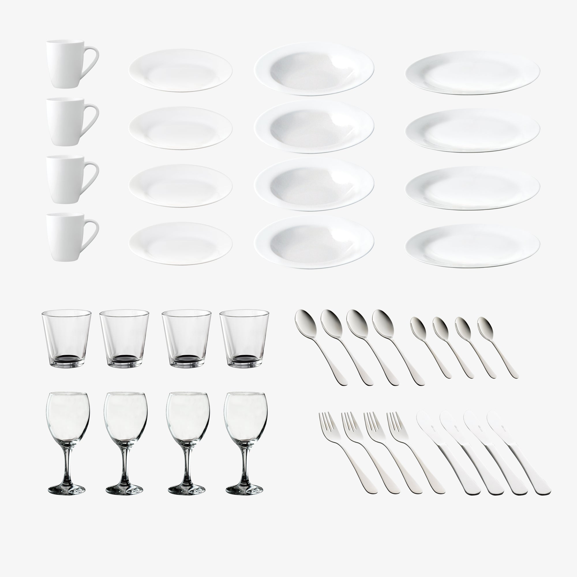 Café - cafésæt á 40 stk | Hvid