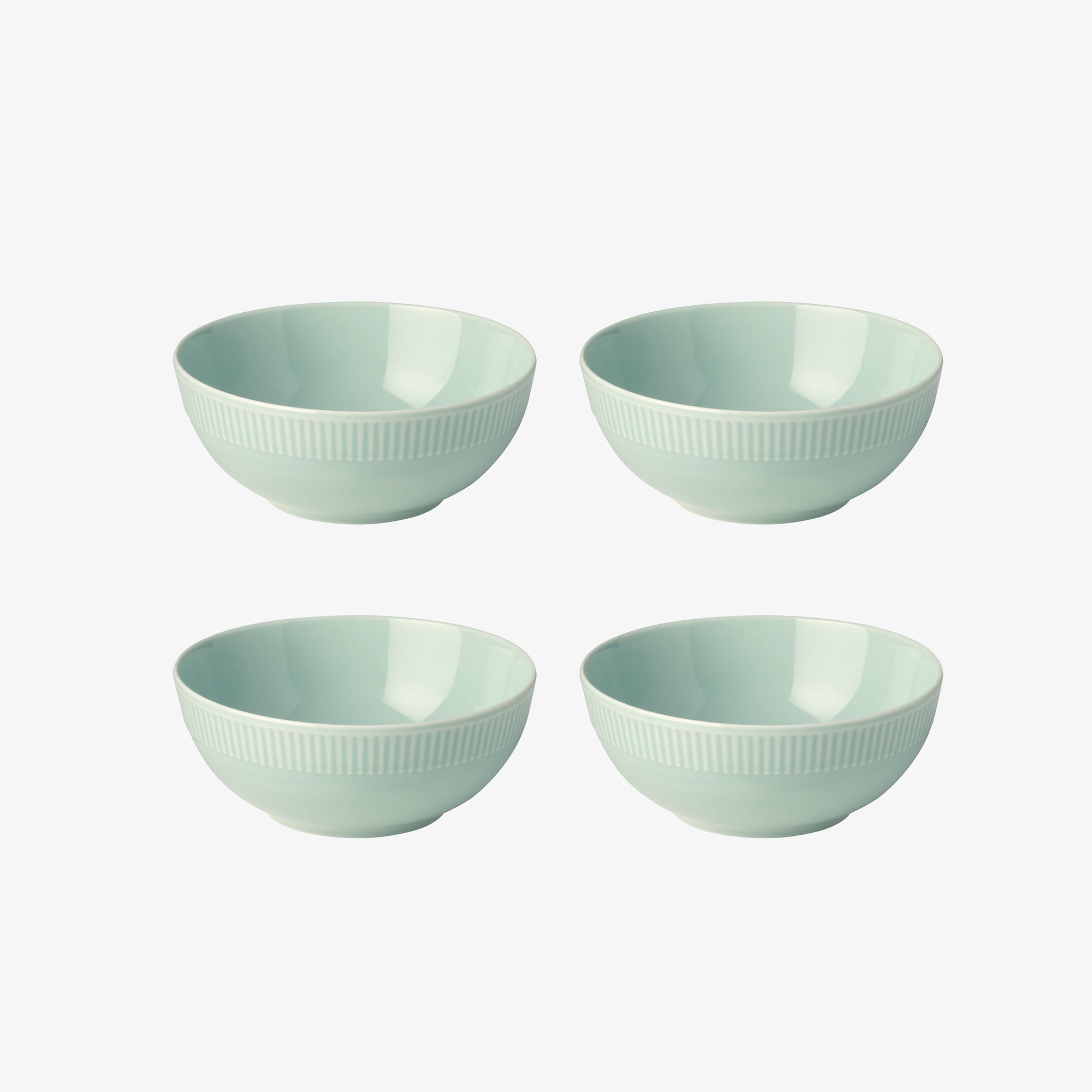 Relief skål 4 stk. | Dusty Green