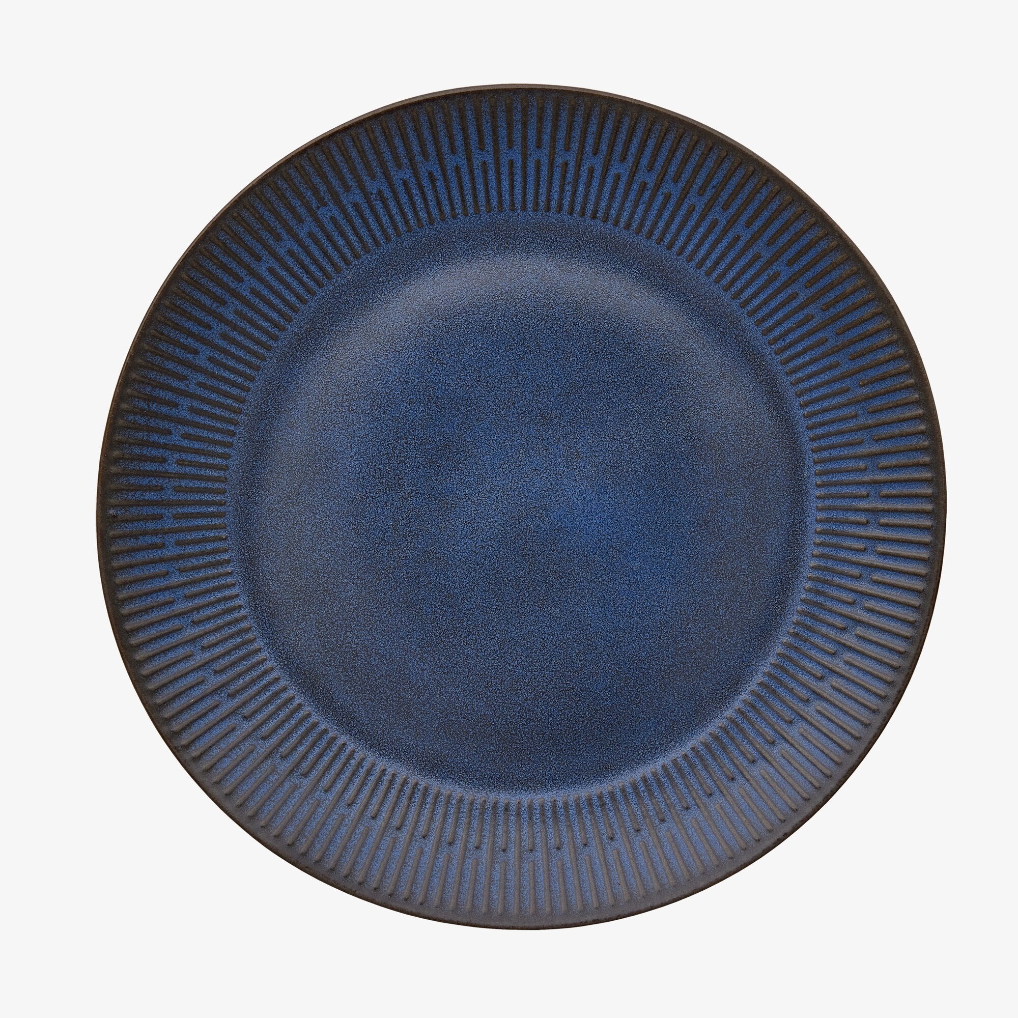 Relief middagstallerken | Blå