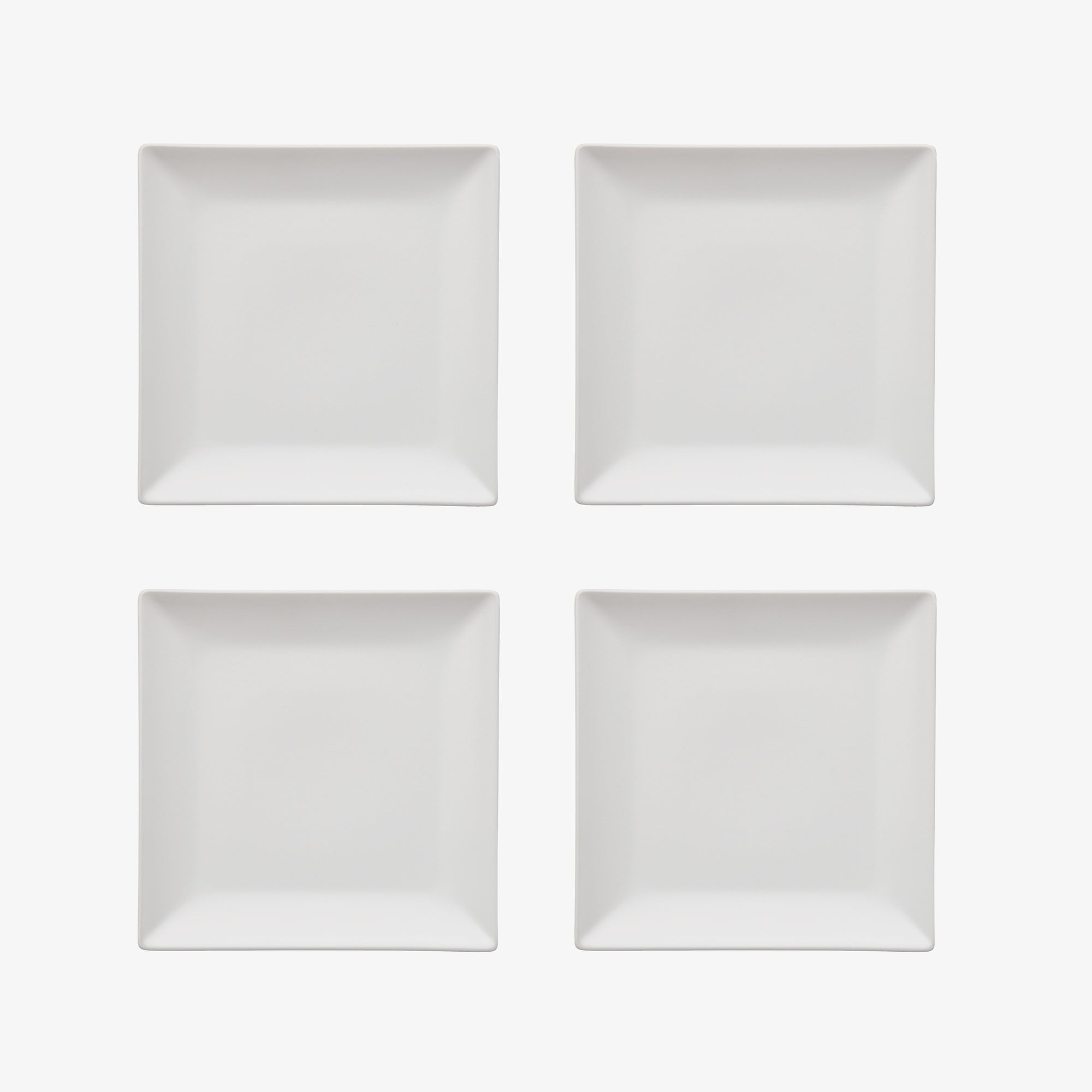 Quadro tallerken 4 stk. 18 cm | Hvid