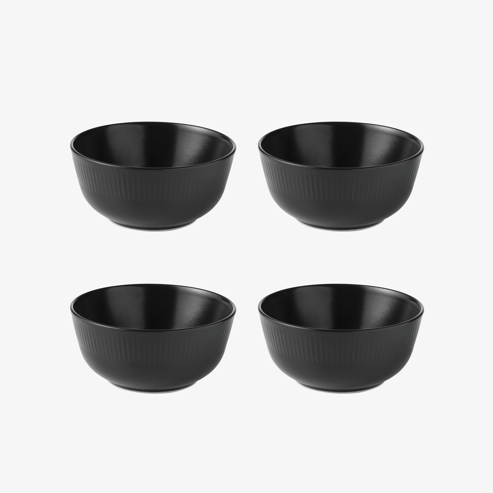 Groovy skål 4 stk. | Sort