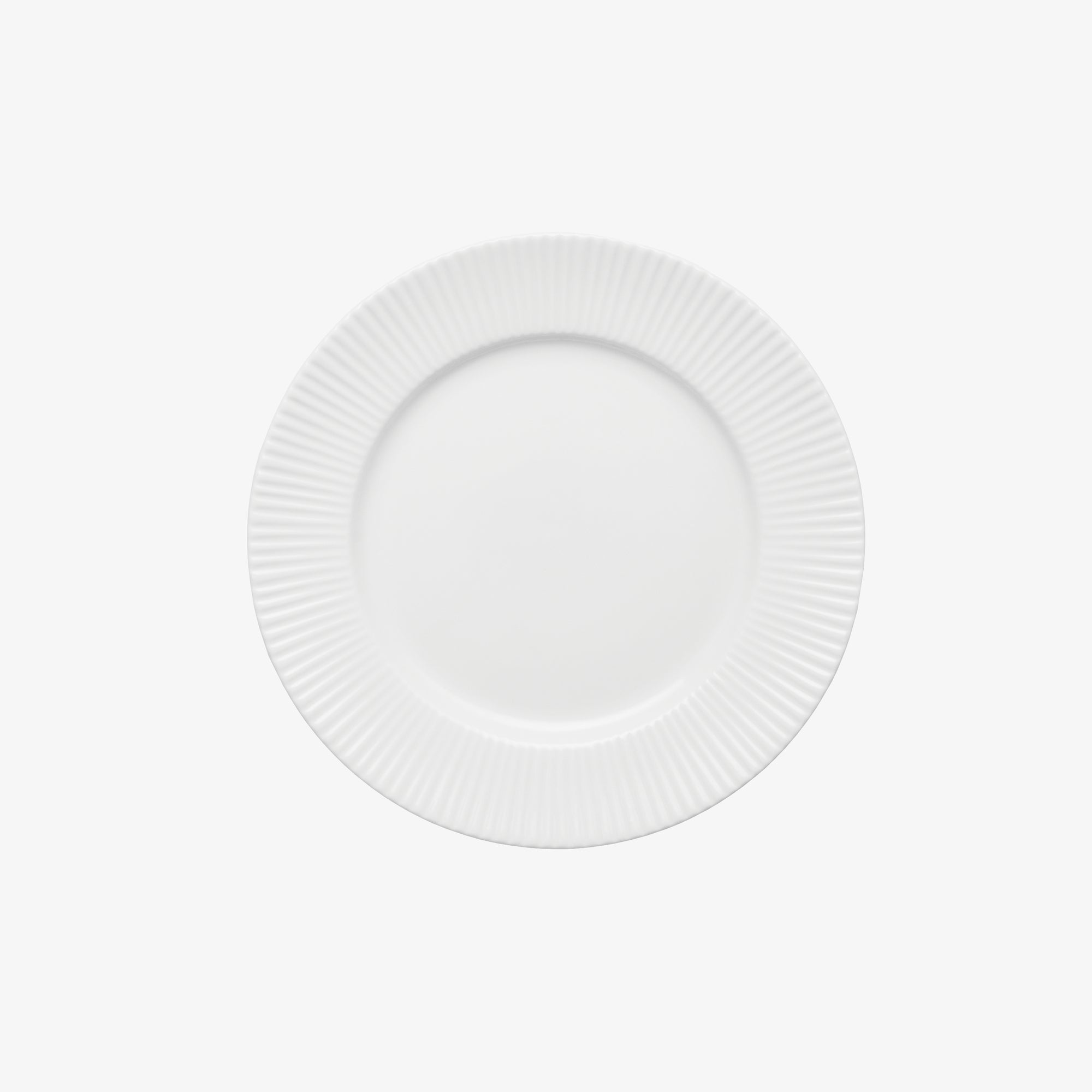 Groovy porcelæn desserttallerken | Hvid
