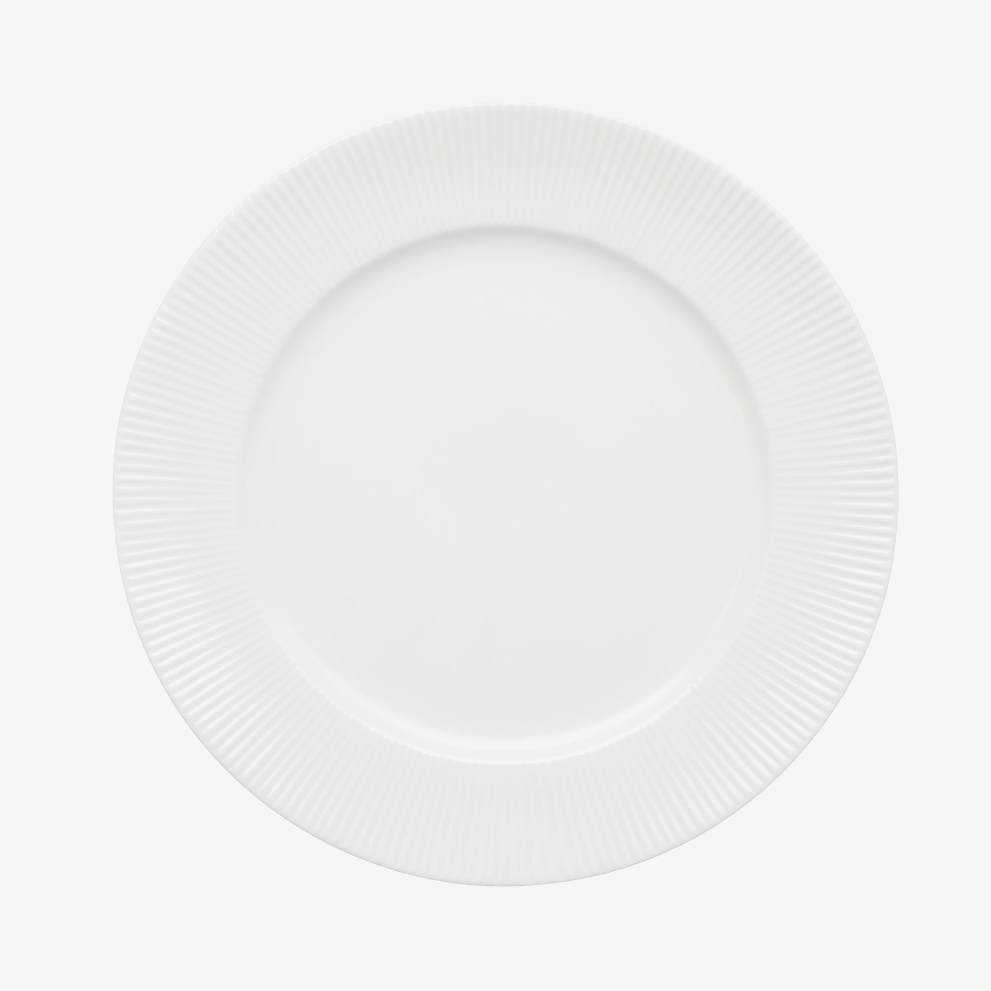 Groovy porcelæn middagstallerken | Hvid