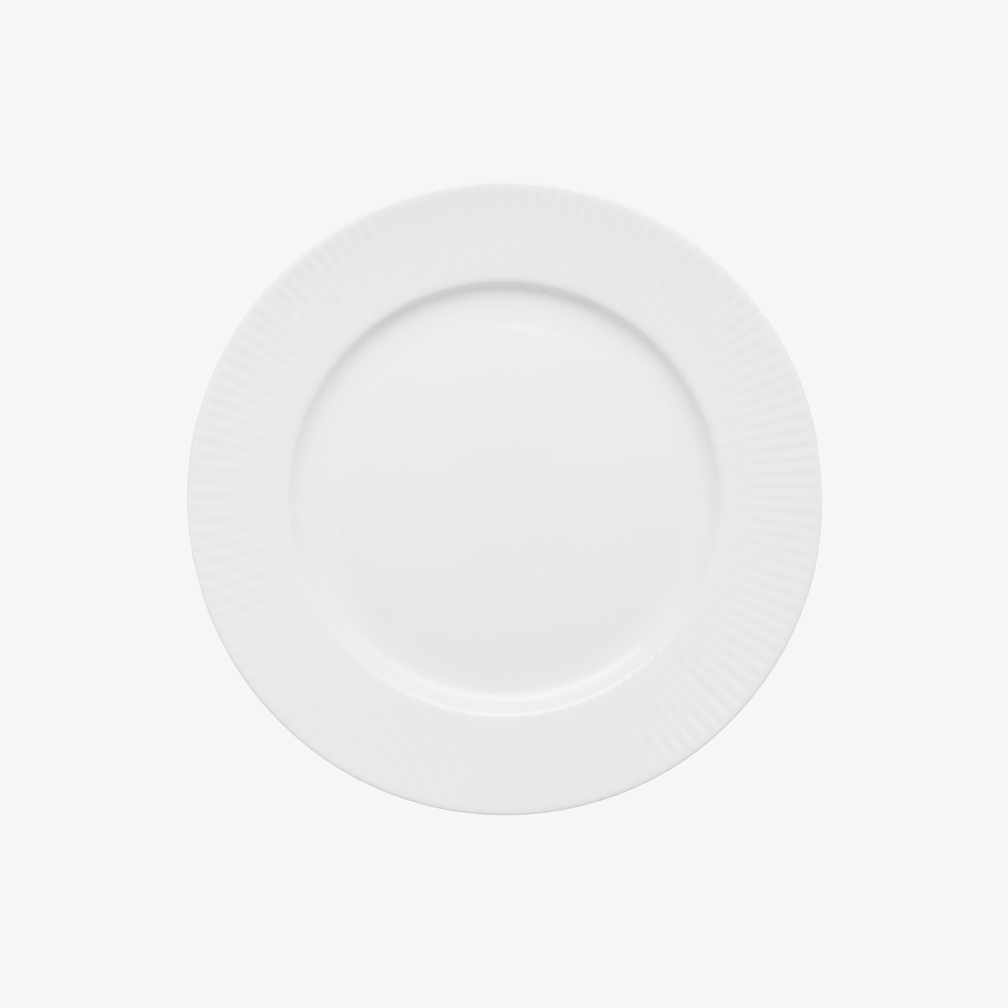 Groovy porcelæn frokosttallerken | Hvid