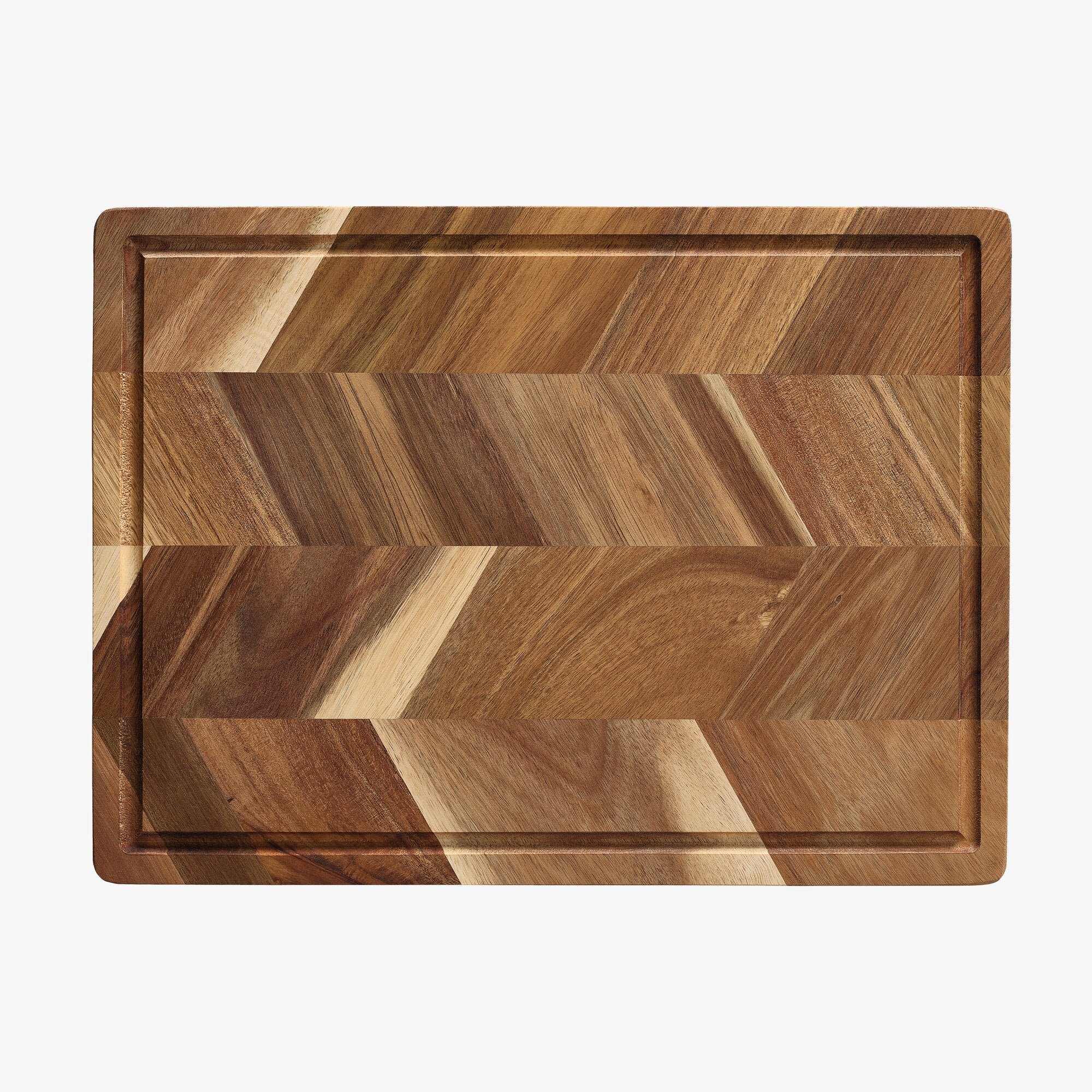Akacie skærebræt med saftrille 40 x 26 cm | Natural
