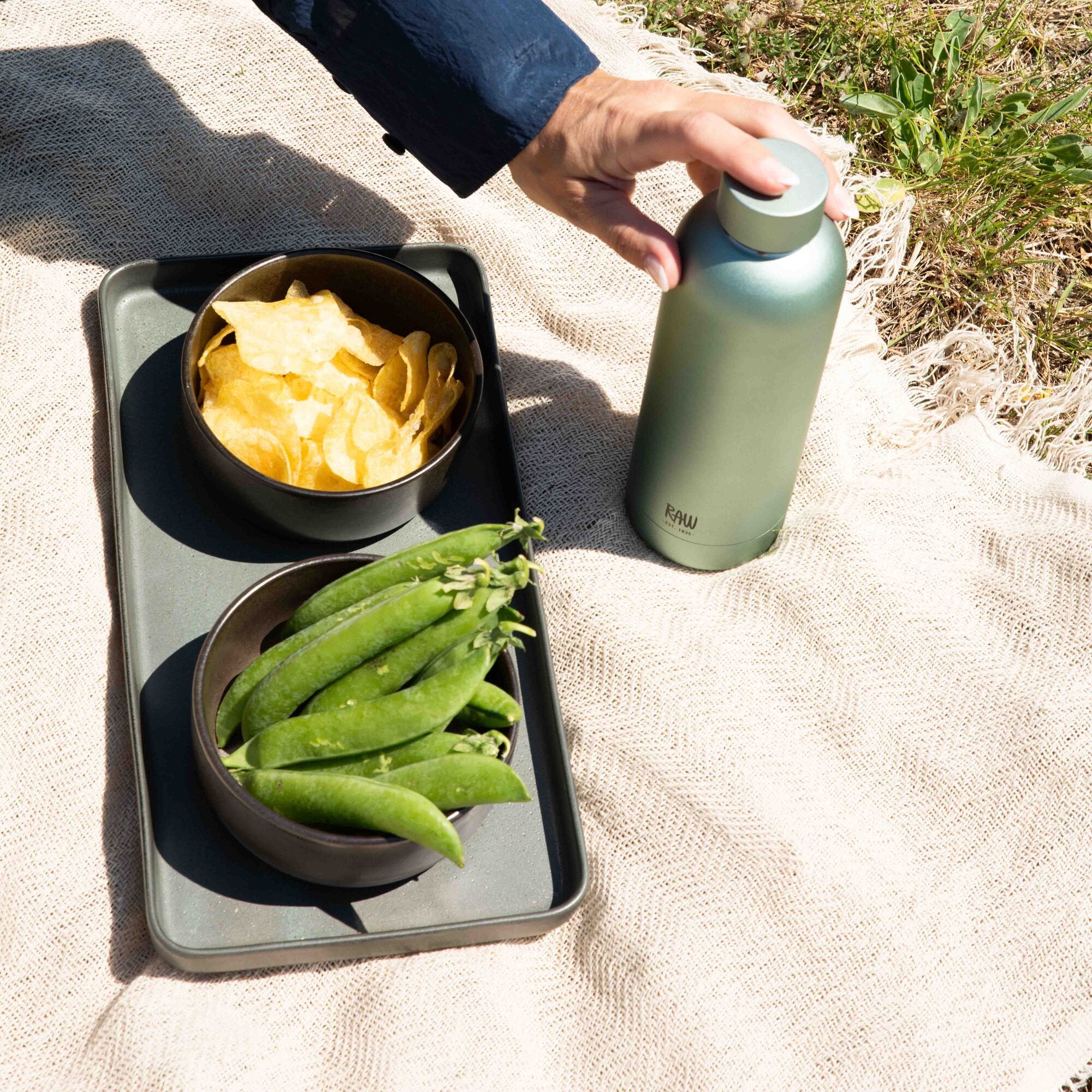 RAW rektangulært fad | Northern Green