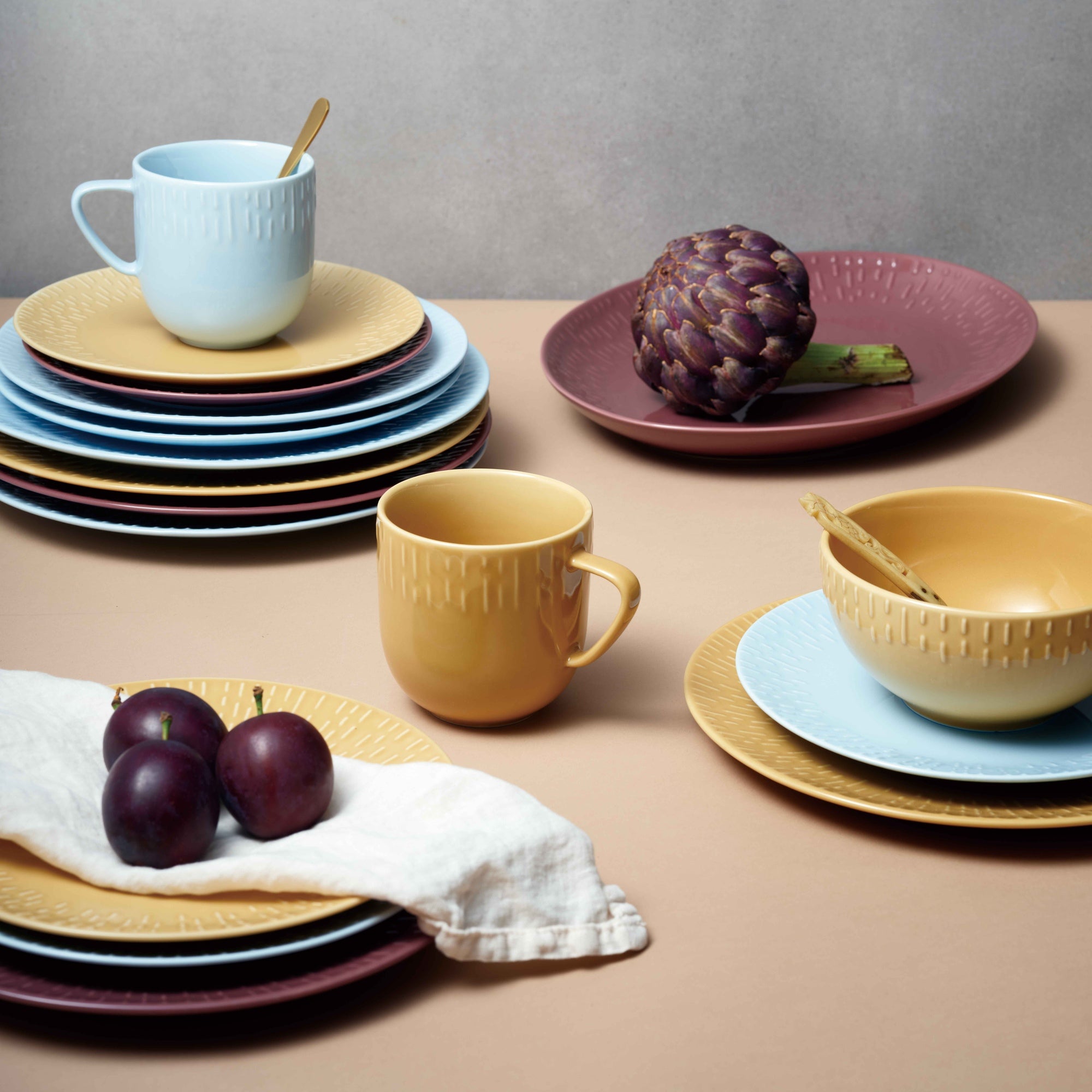 Confetti middagstallerken | Bordeaux