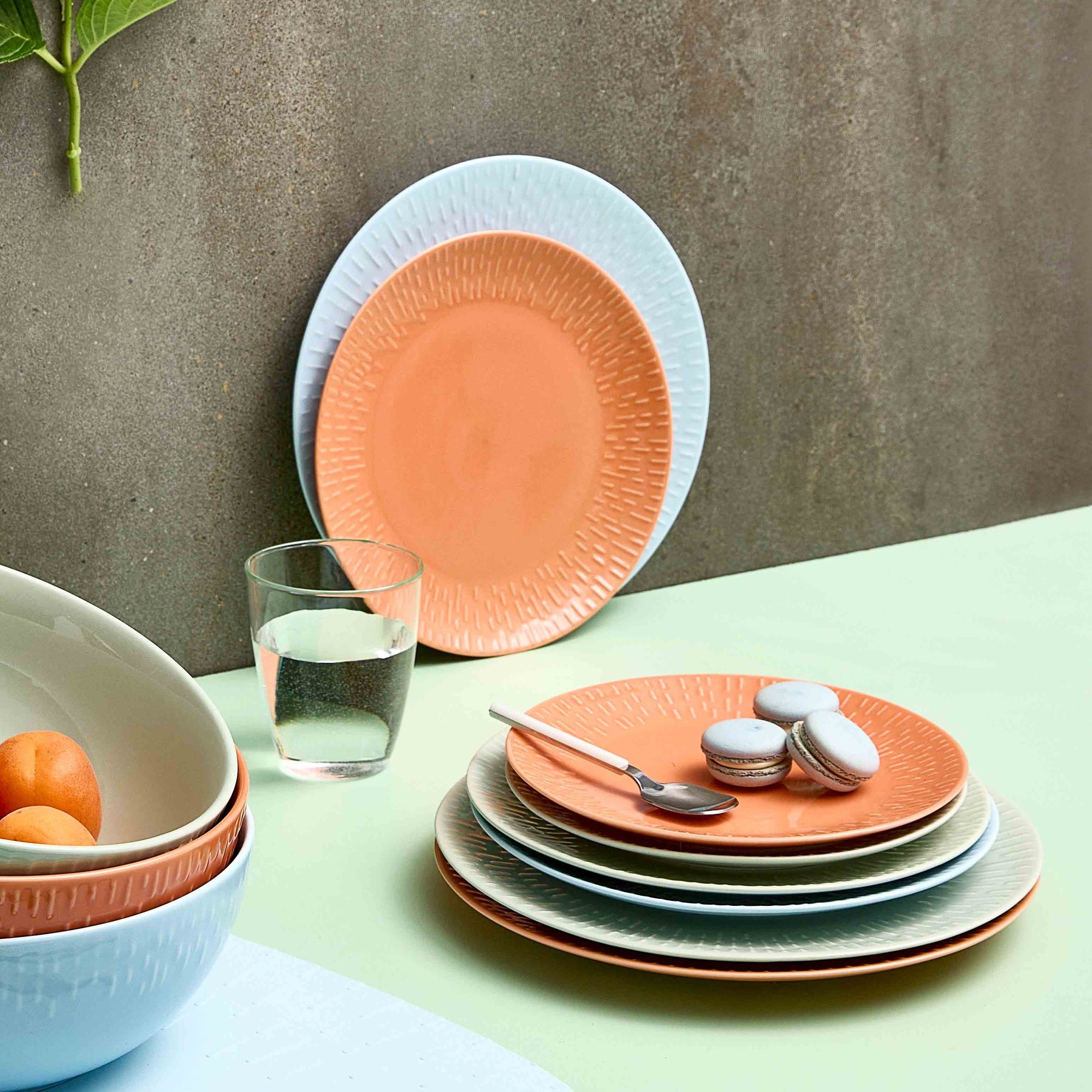 Confetti middagstallerken | Aqua