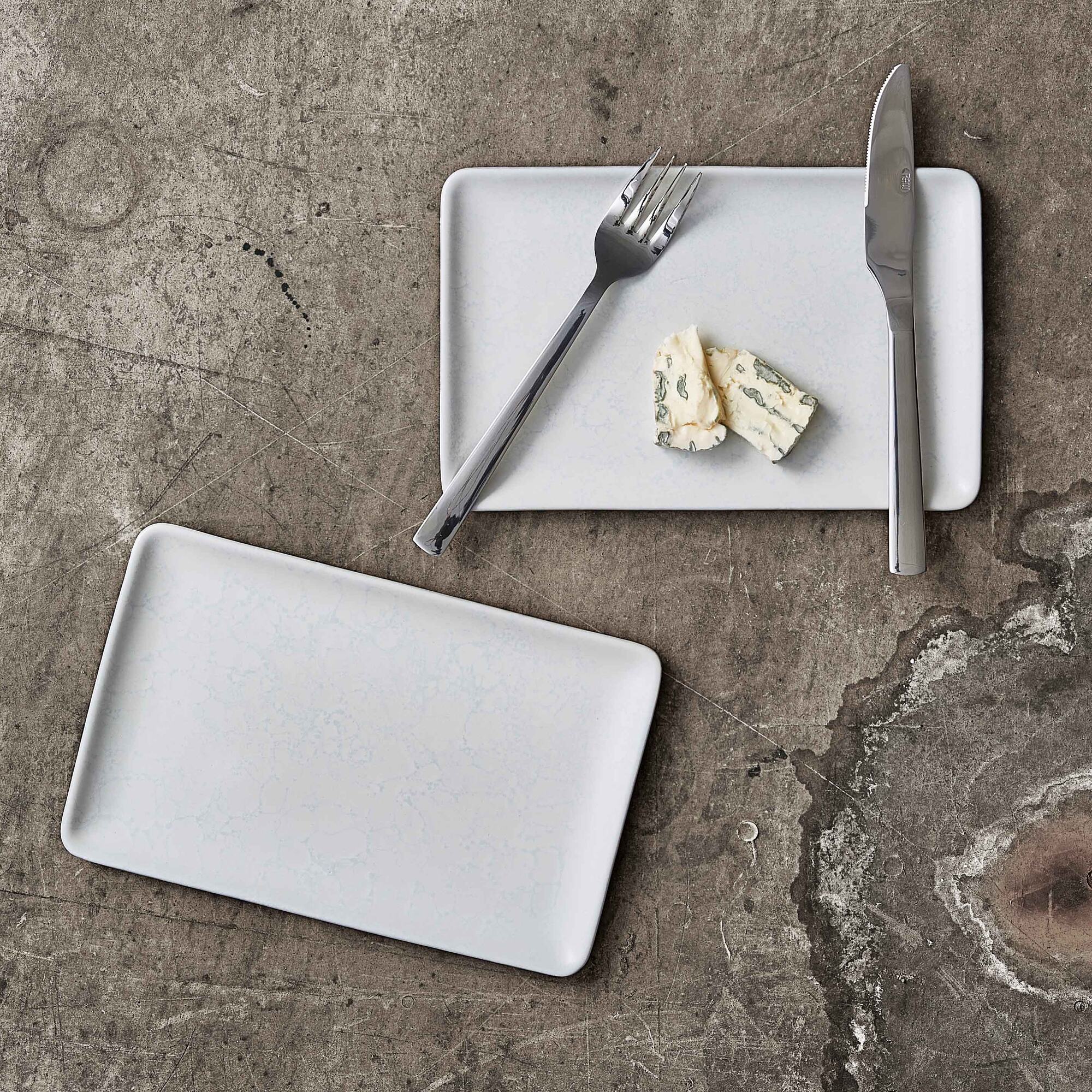 RAW rektangulær frokosttallerken | Arctic White