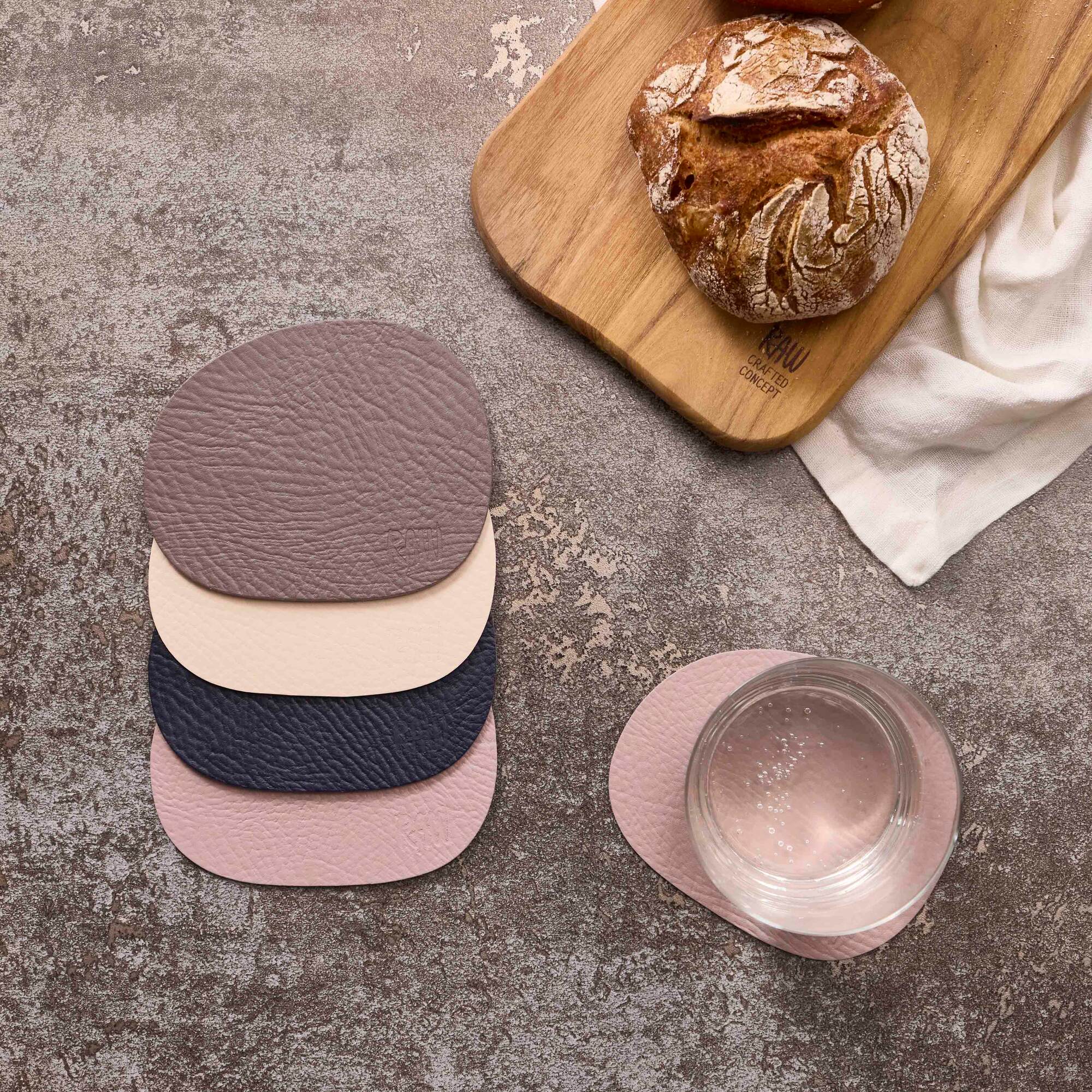 RAW Buffalo coasters 6 stk. | Mørkeblå