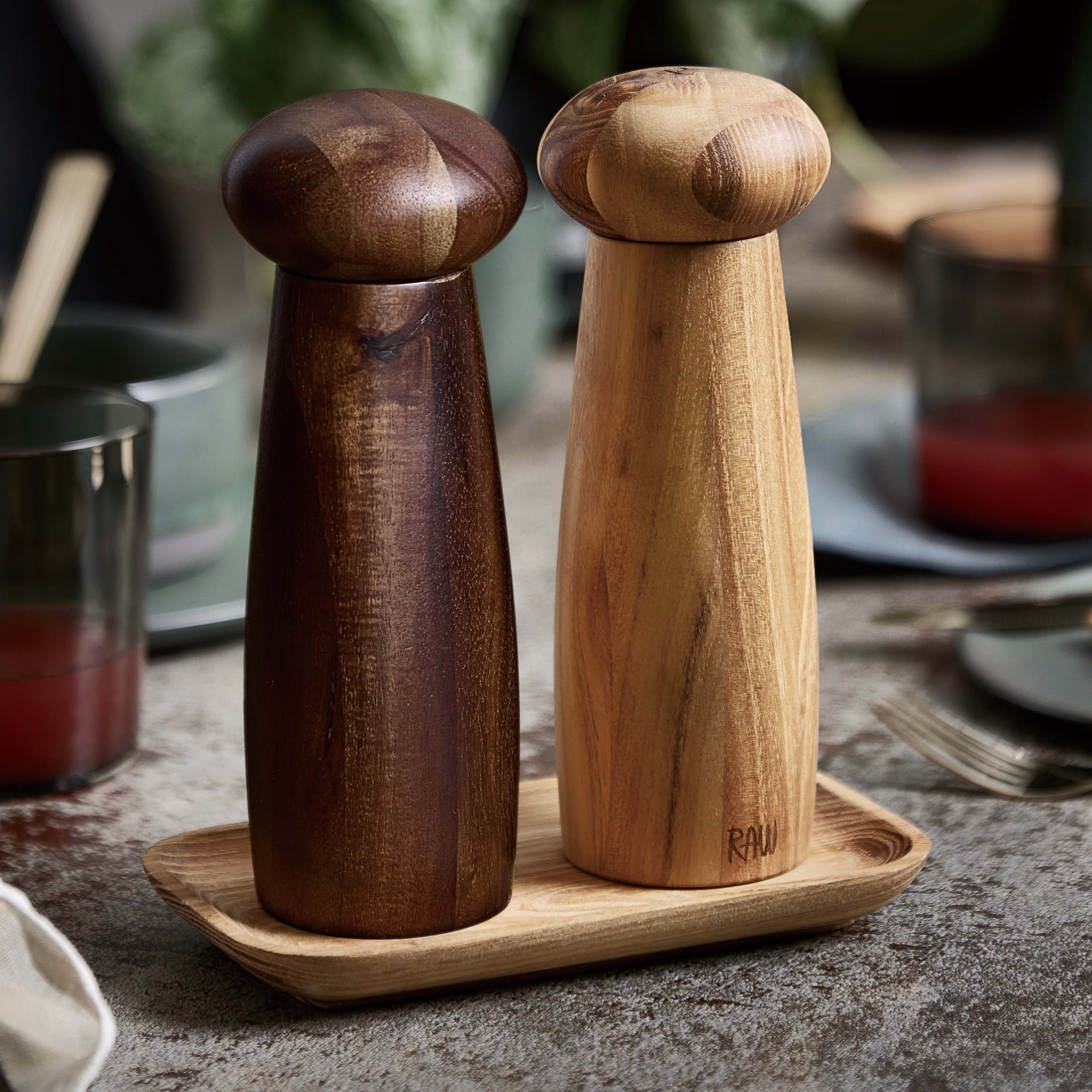 RAW Teak bakke | Natural