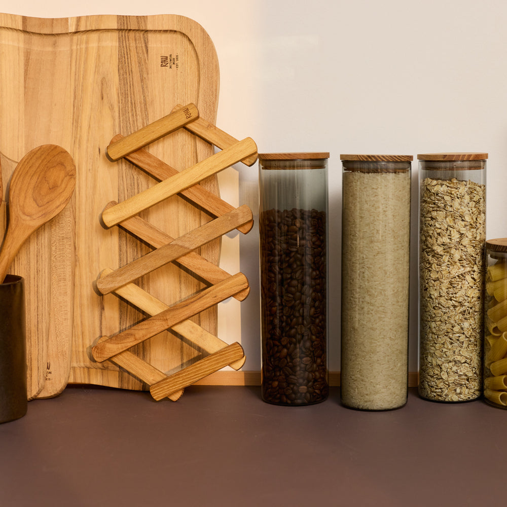 RAW Teak justerbar bordskåner | Neutral