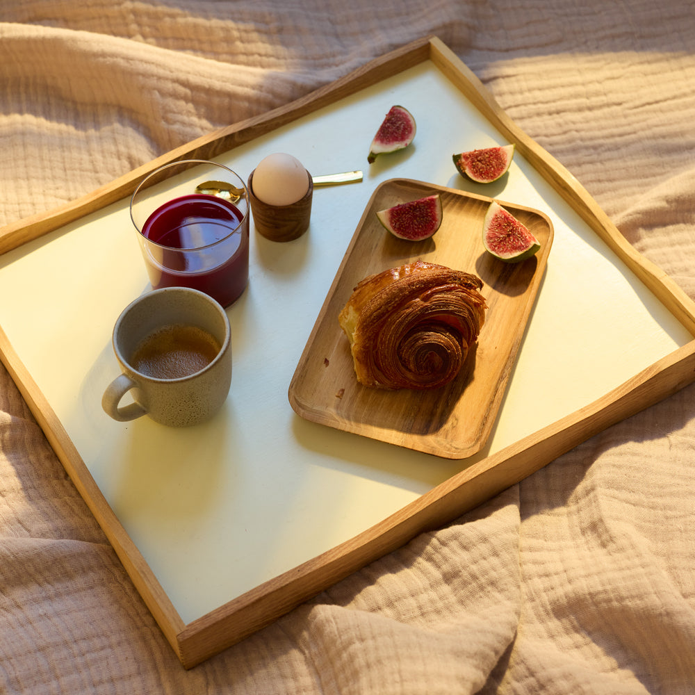 RAW Teak vendbar bakke 45 cm | Natural