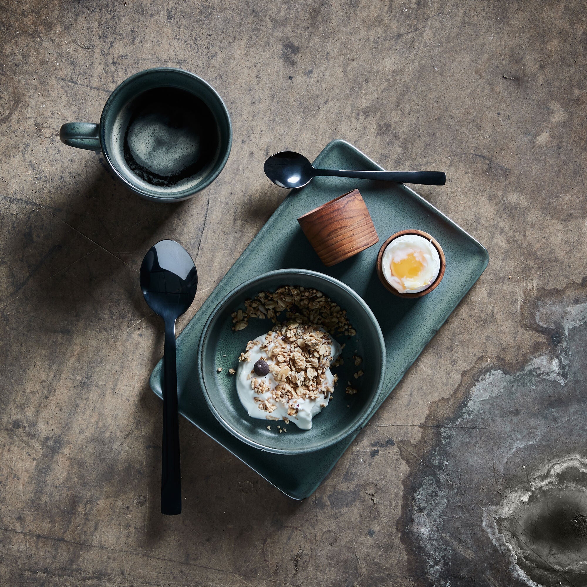 RAW rektangulær frokosttallerken | Northern Green