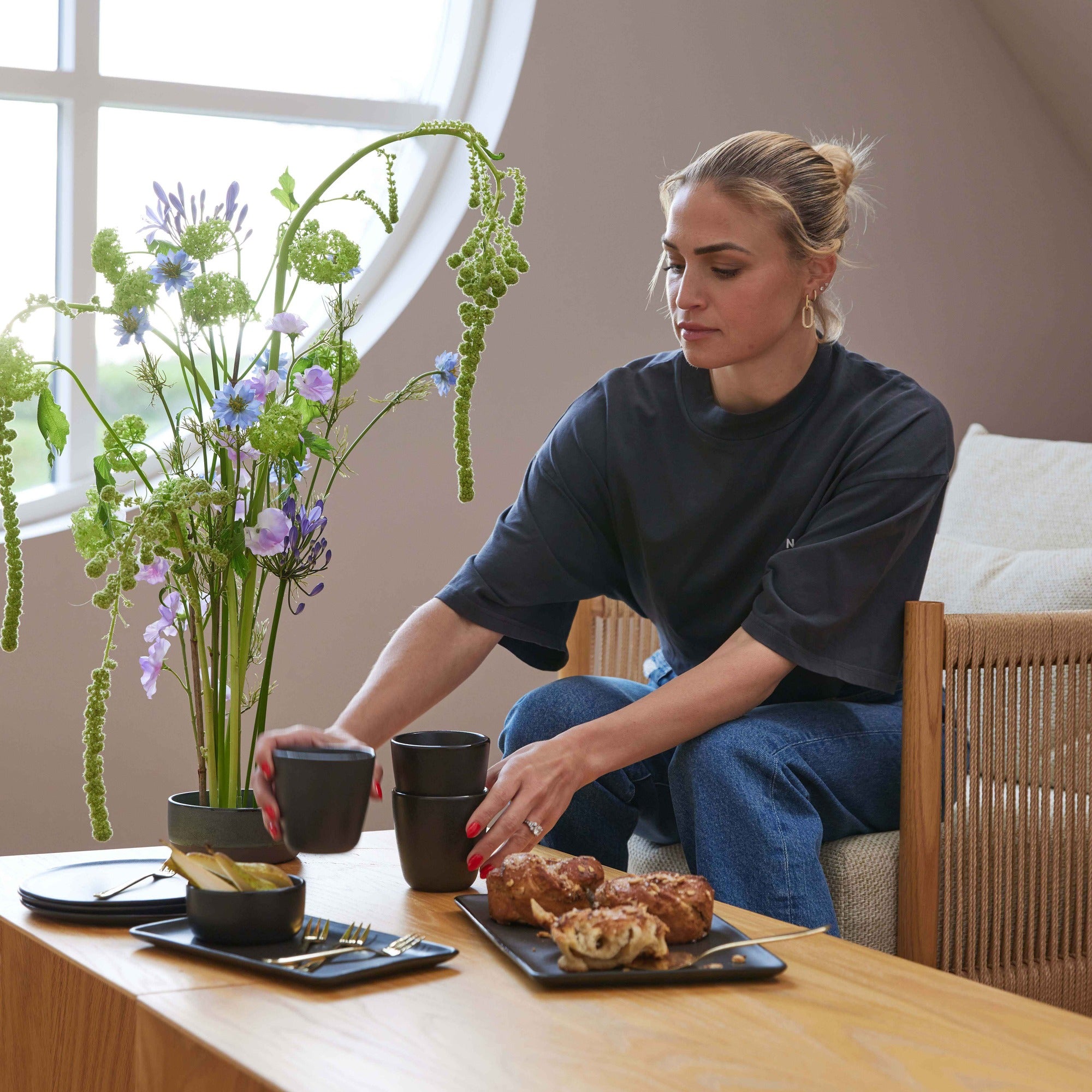 RAW rektangulær frokosttallerken | Titanium Black