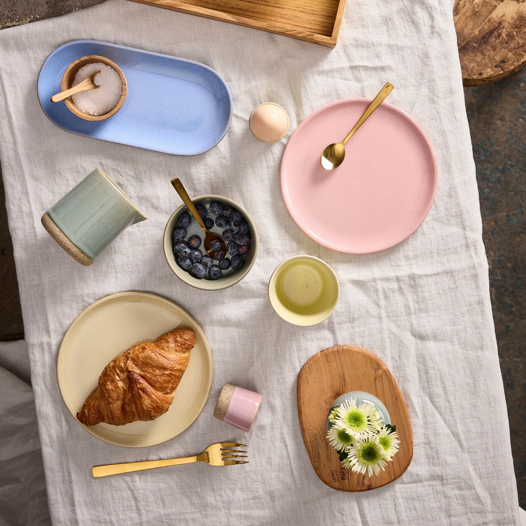 RAW Colour oval tallerken | Blueish