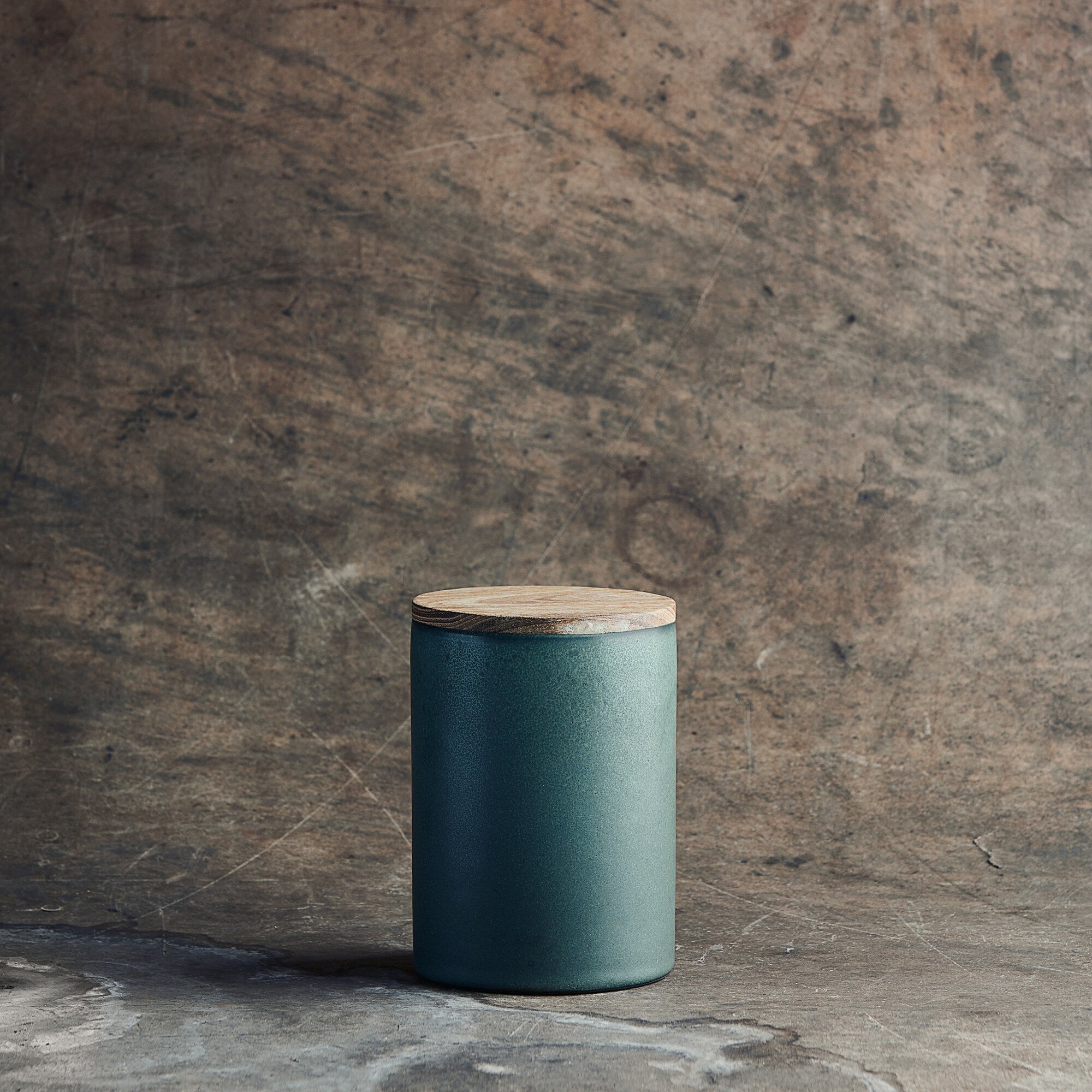 RAW opbevaringskrukke med teaklåg | Northern Green