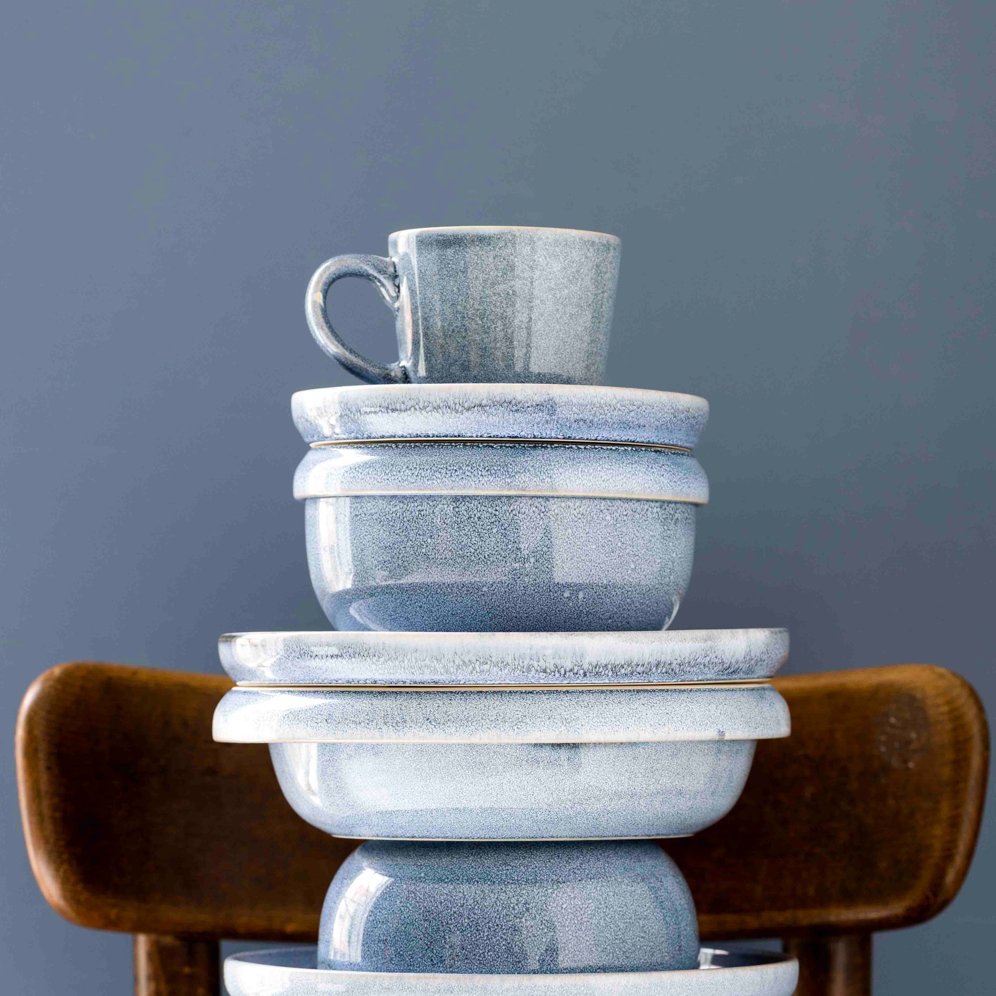 SØHOLM Sonja Blå kop med underkop | Blå