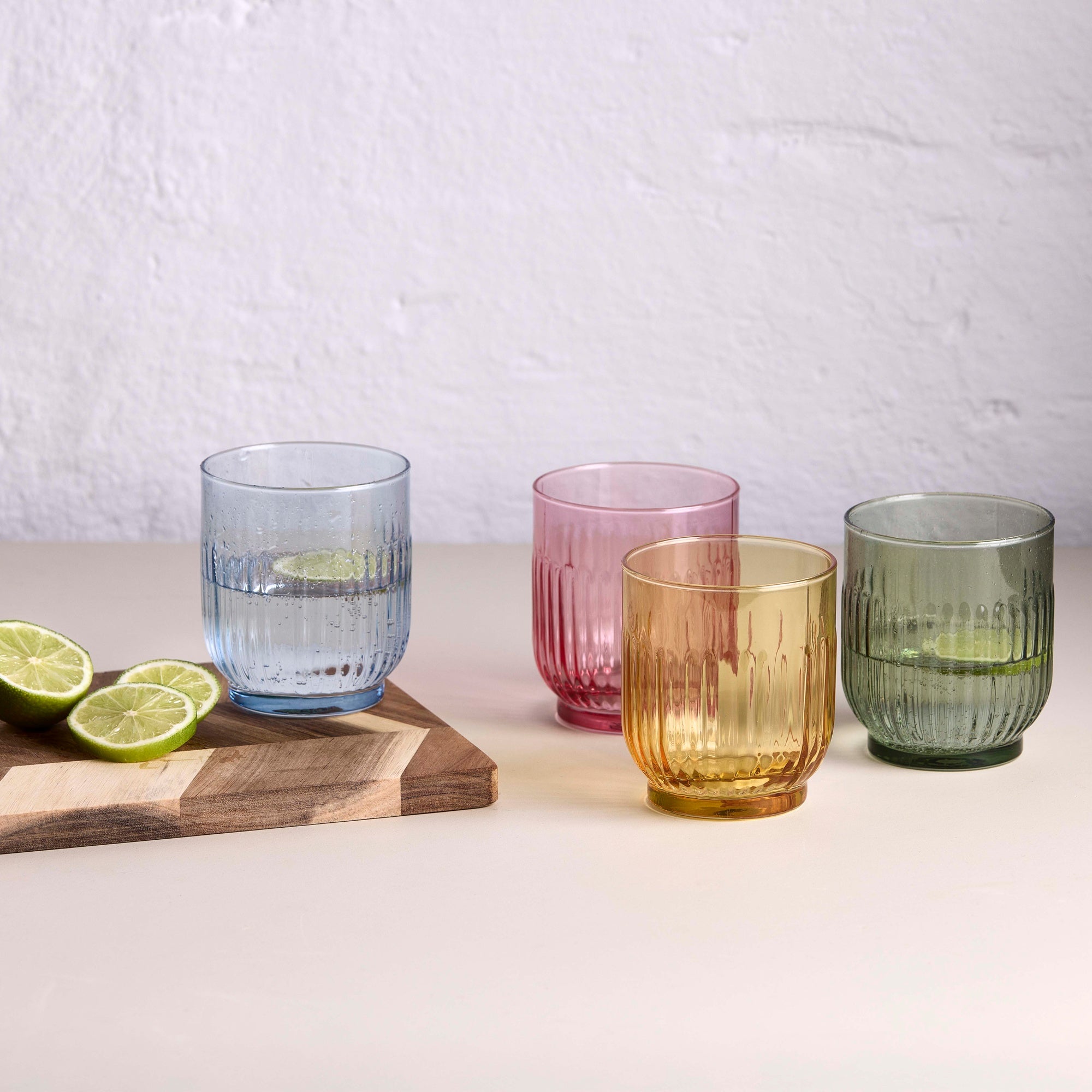 Groovy vandglas 4 stk. | Mix