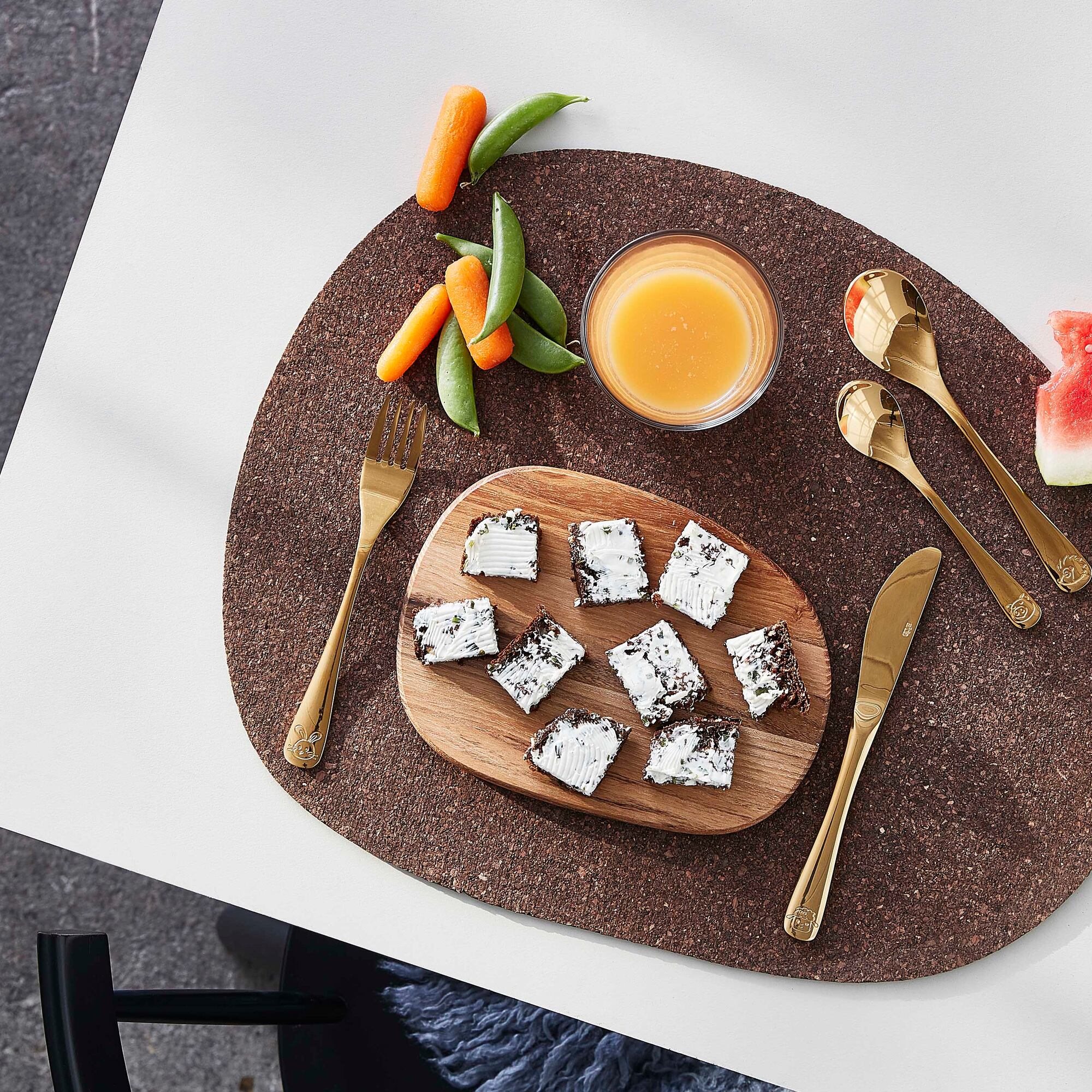 atelier mini børnebestik 4 dele | Guld