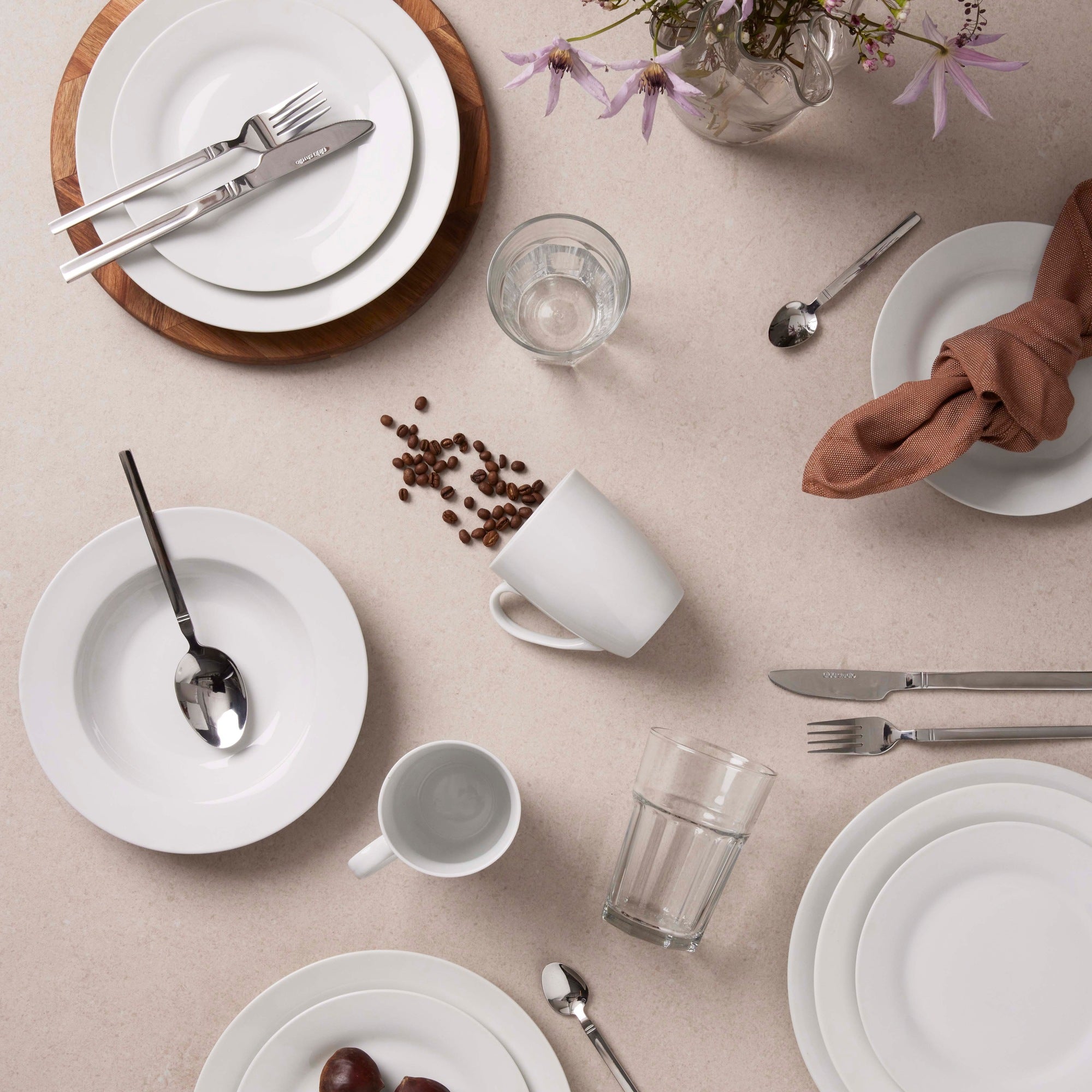 Café desserttallerken 4 stk. | Hvid