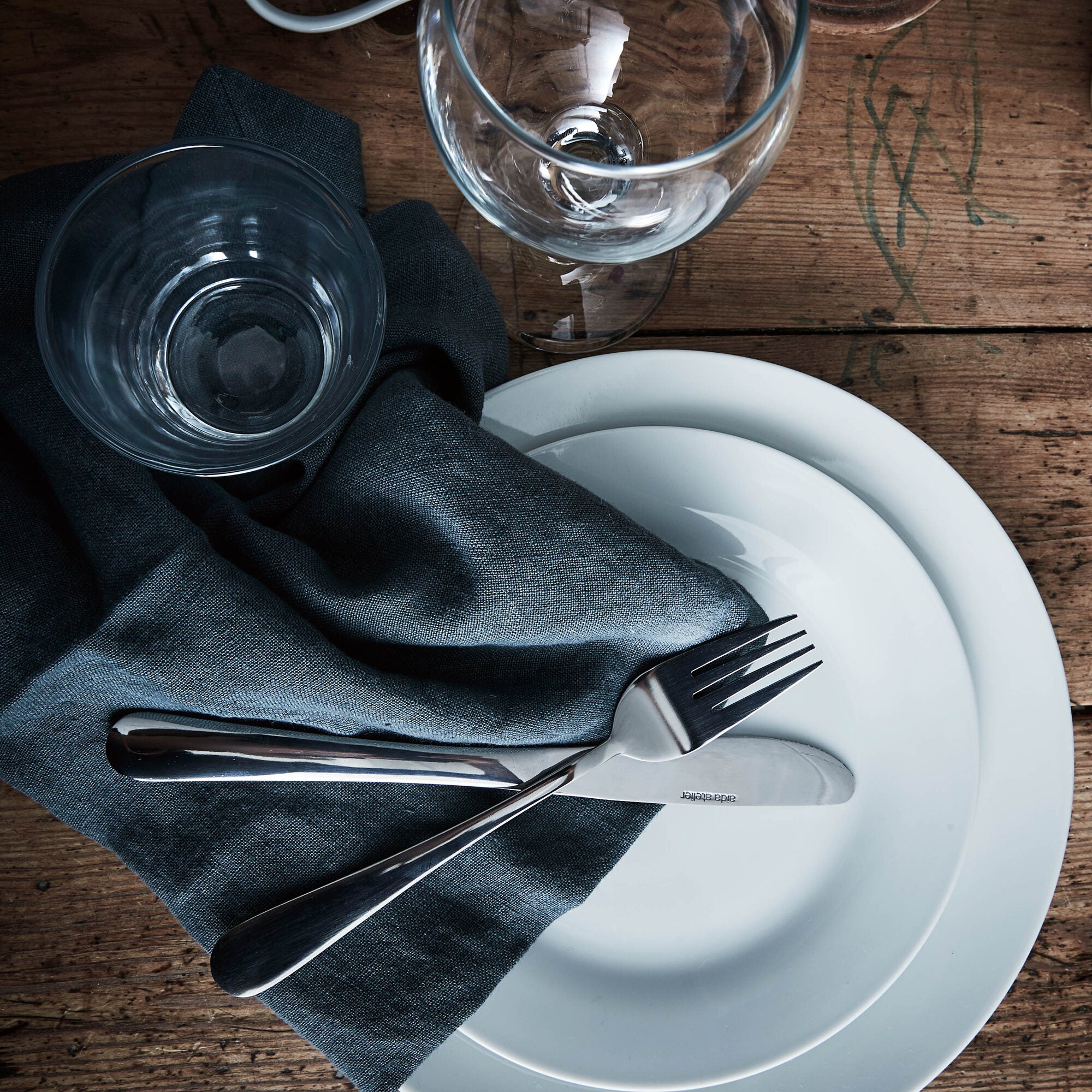 Café middagstallerken 4 stk. | Hvid