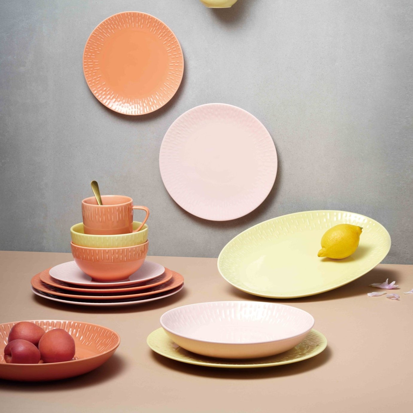 Confetti middagstallerken | Apricot