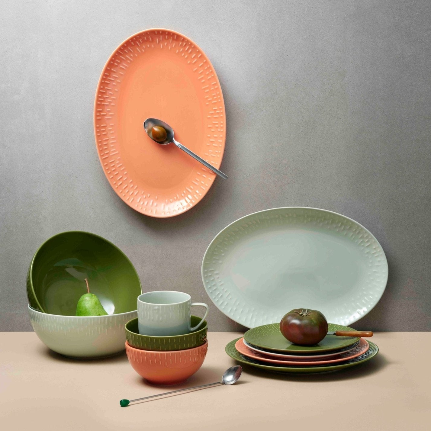 Confetti ovalt fad | Pistachio