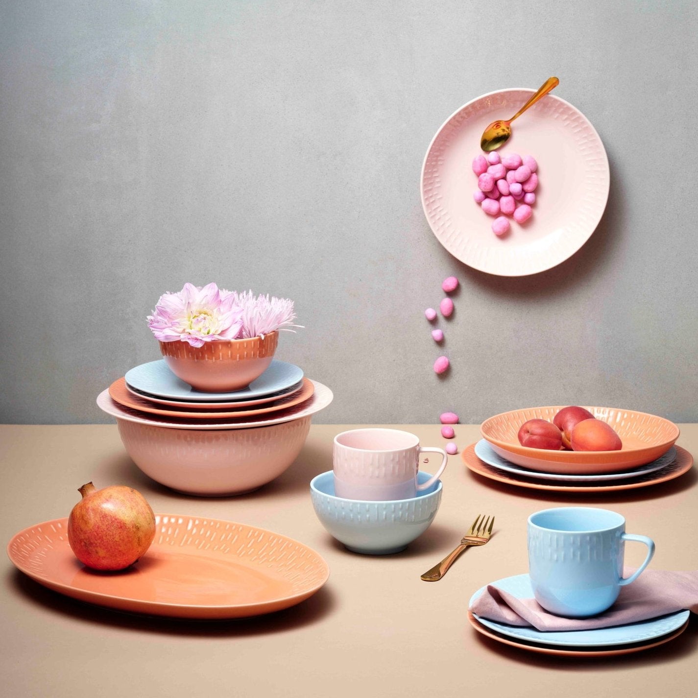 Confetti ovalt fad | Apricot