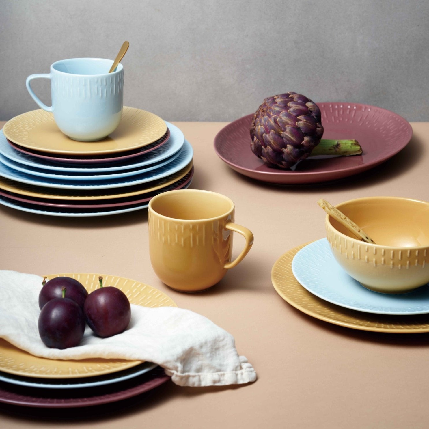 Confetti middagstallerken | Aqua