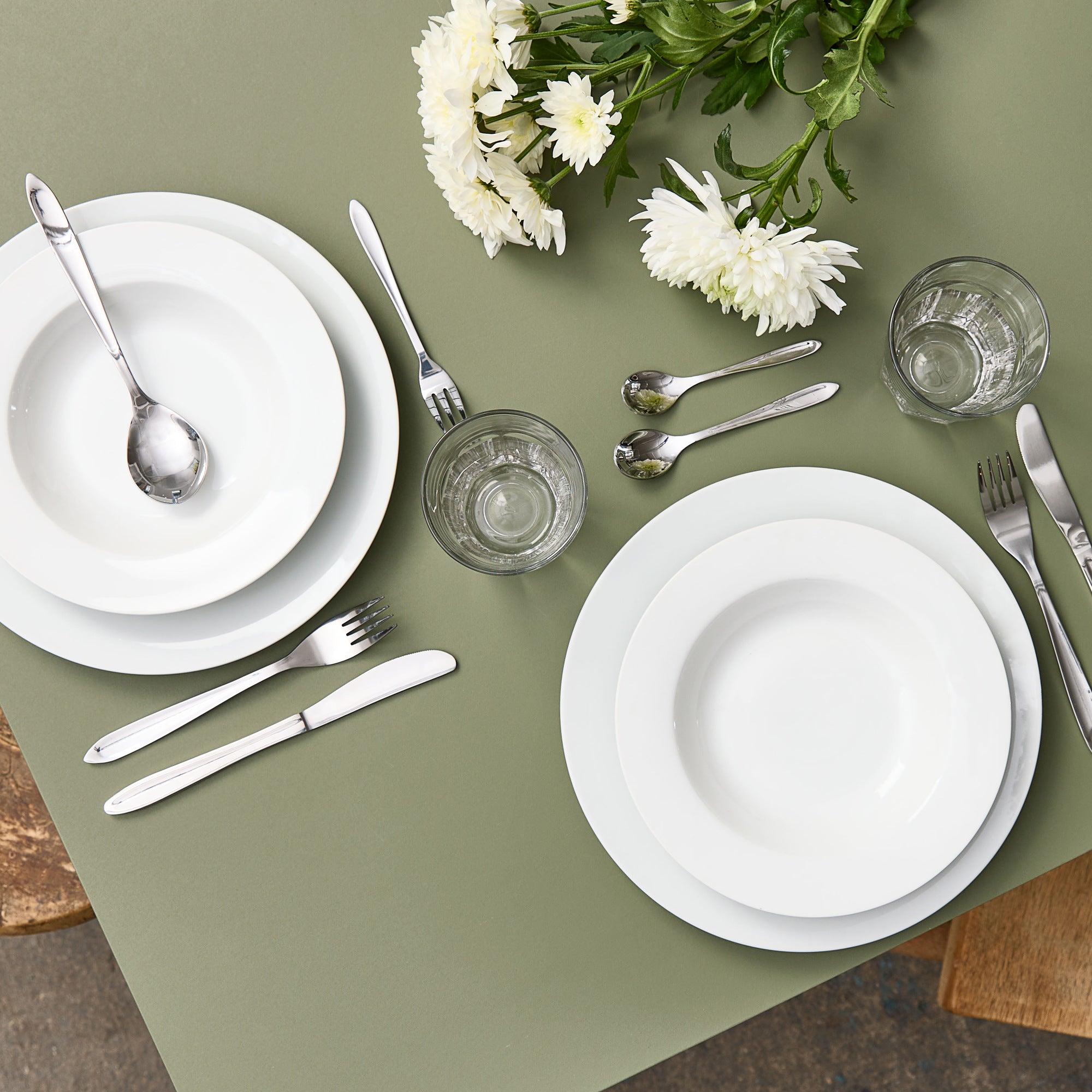 Café suppetallerken 4 stk. | Hvid