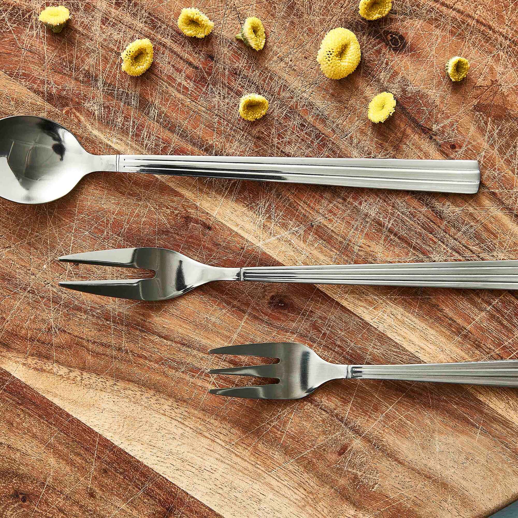 Groovy pålægsgaffel | Blank stål