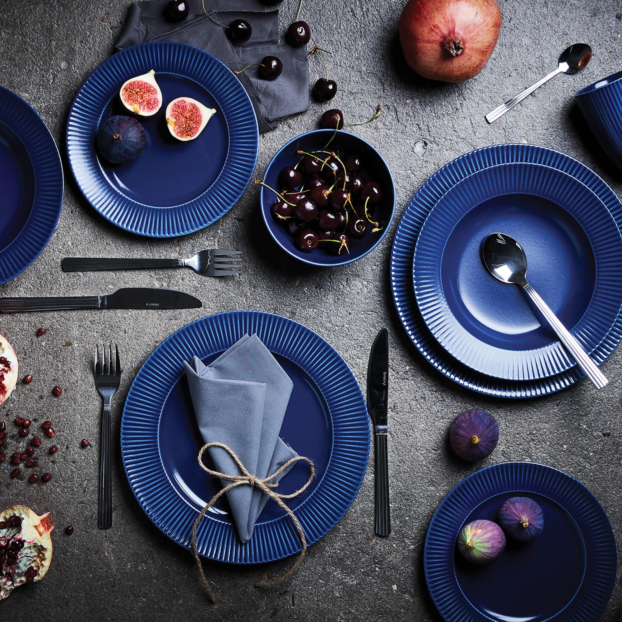 Groovy suppetallerken | Blå