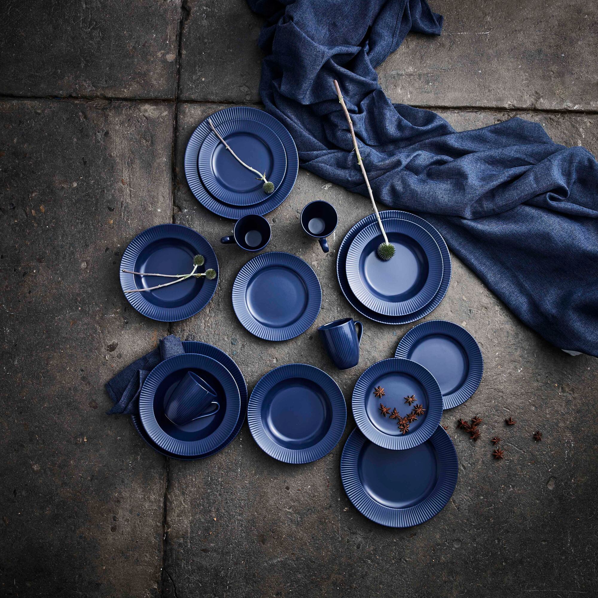 Groovy krus med hank | Blå