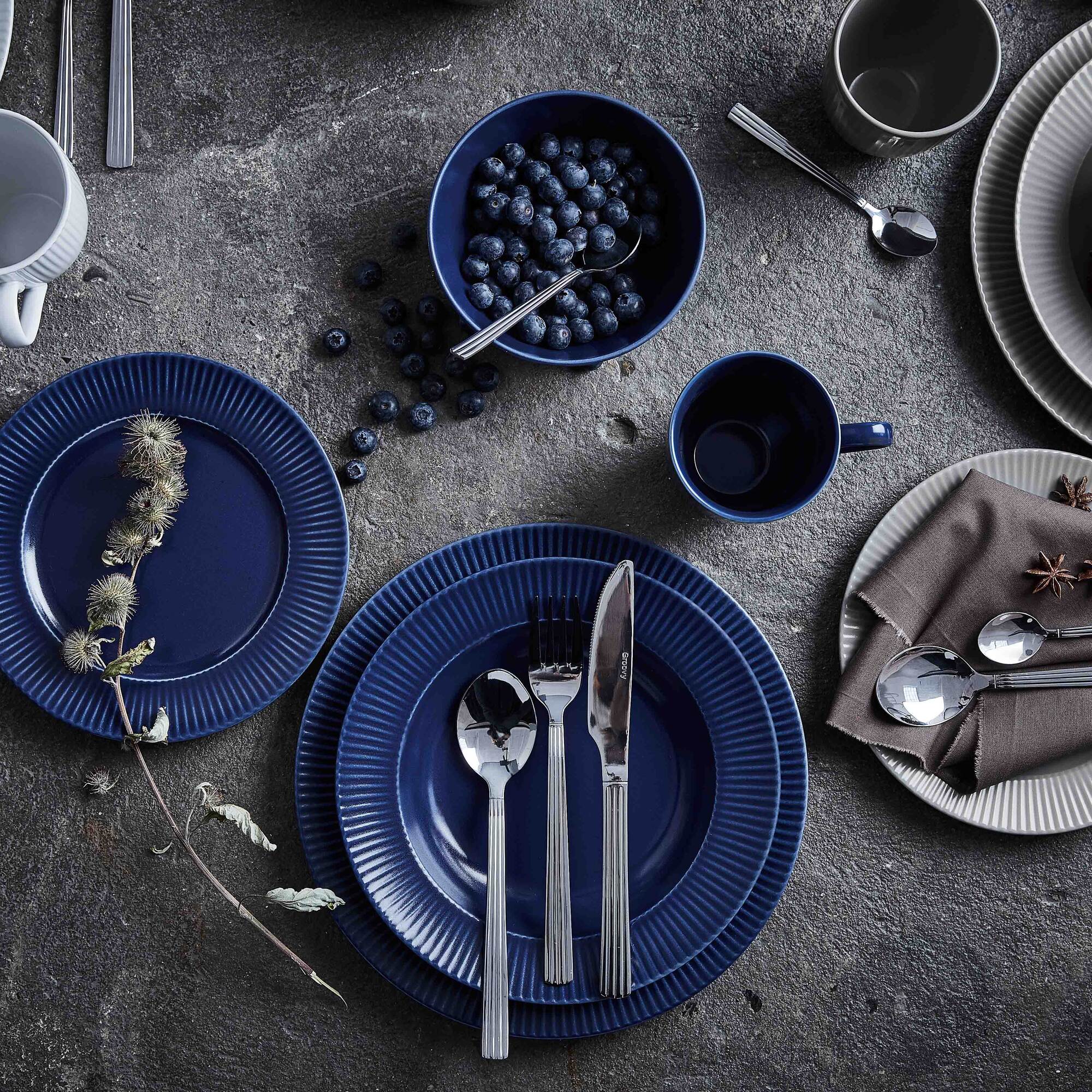 Groovy suppetallerken | Blå