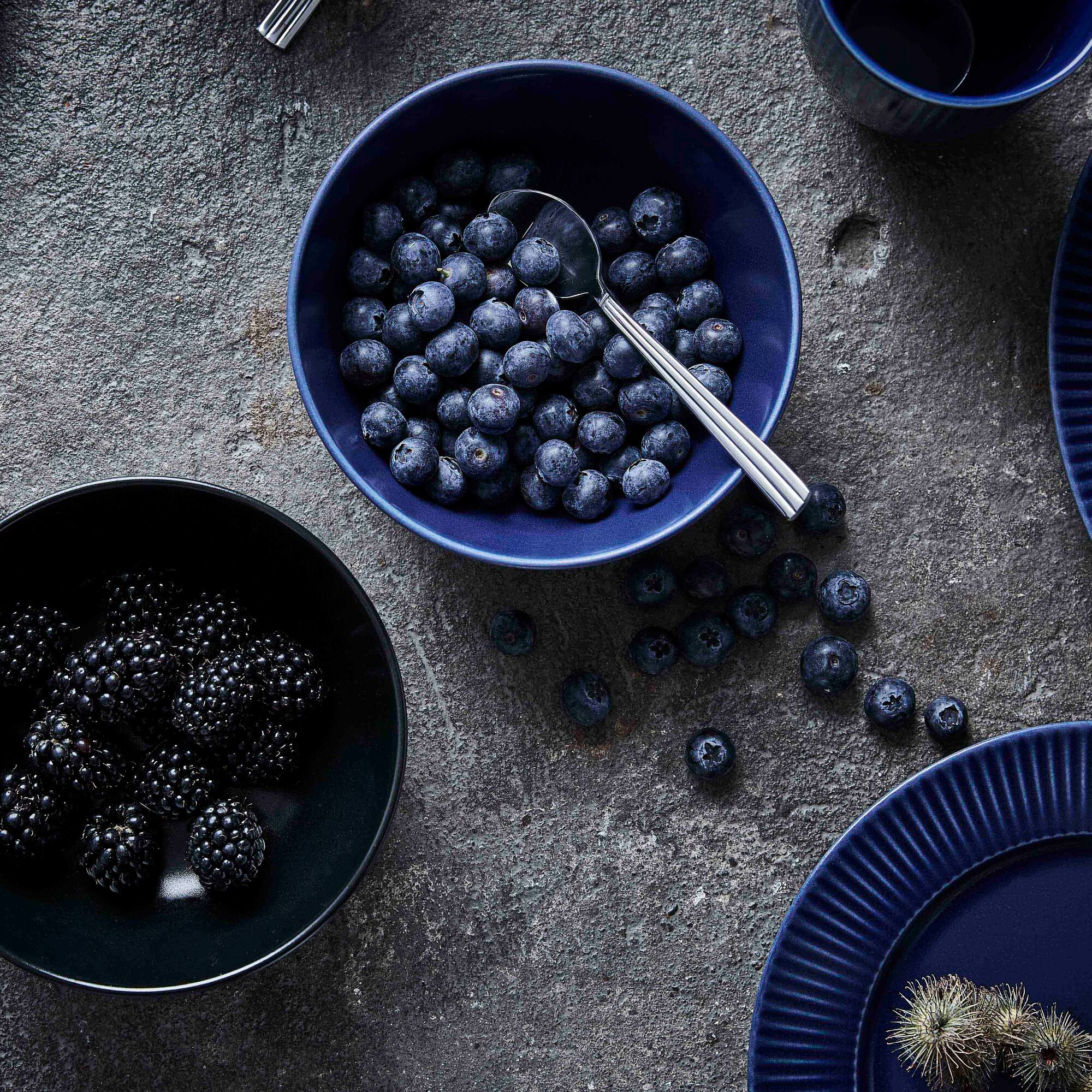 Groovy skål 4 stk. | Blå