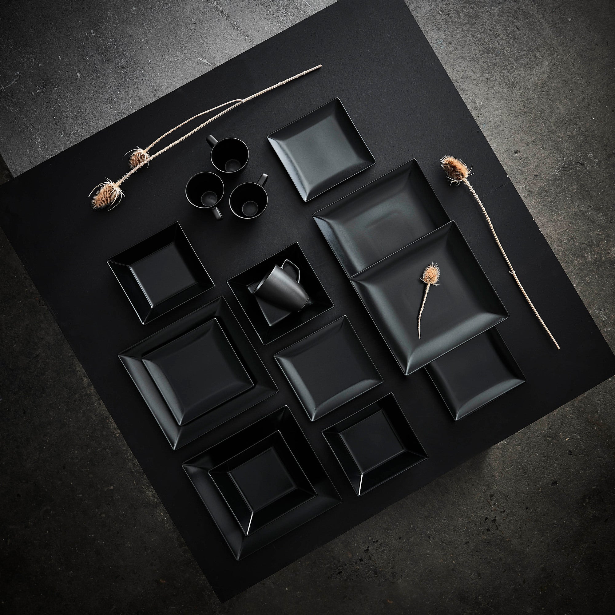 Quadro skål 17,5 cm | Sort