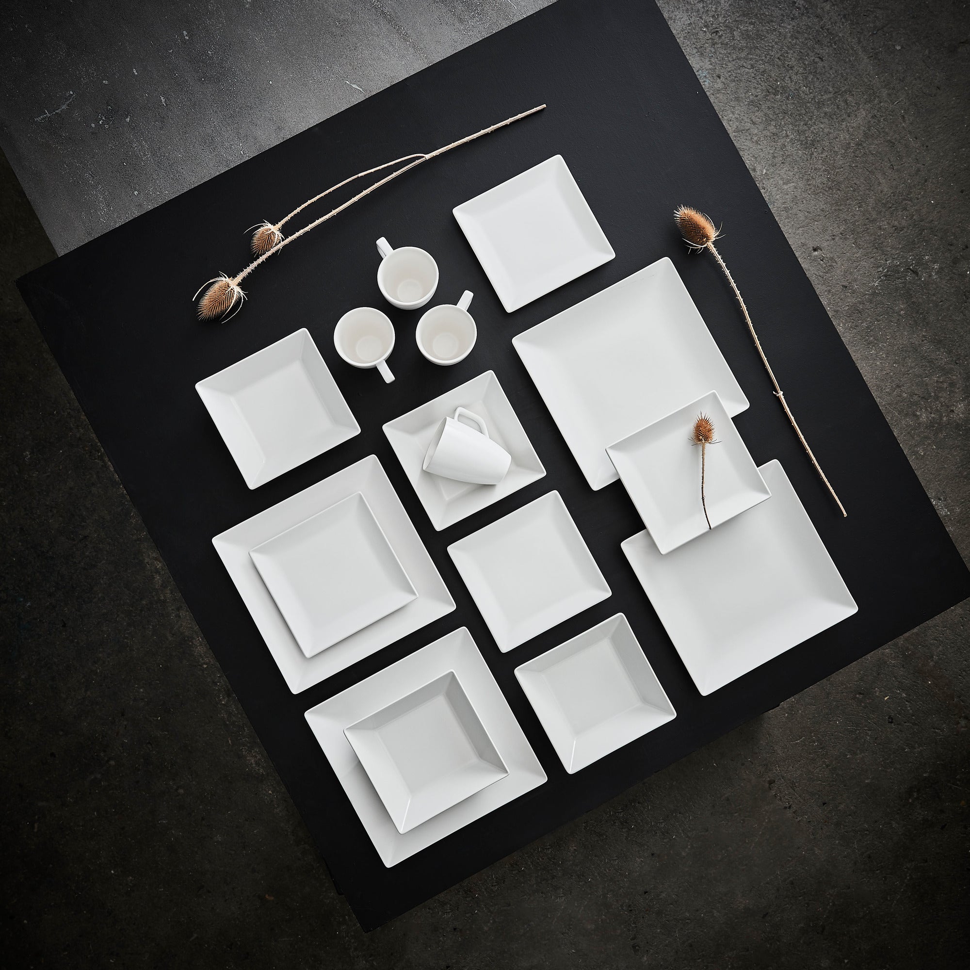 Quadro skål 17,5 cm | Hvid