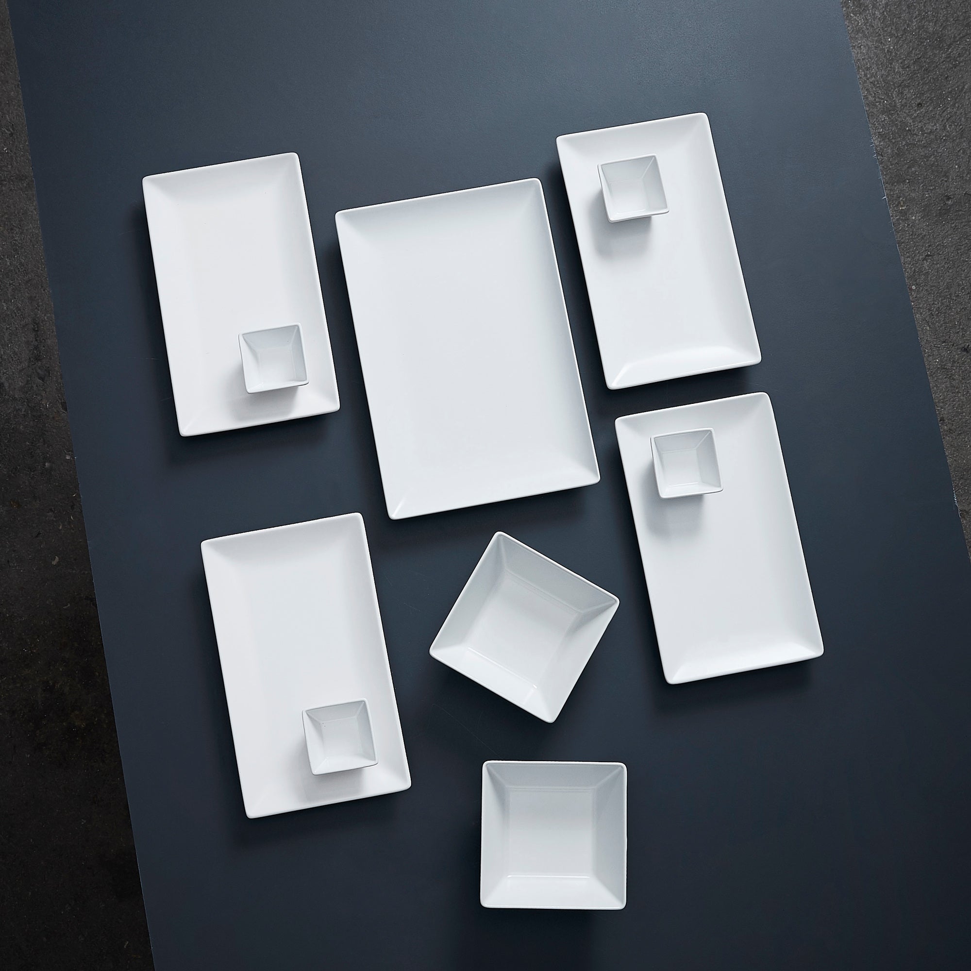 Quadro rektangulær tallerken 30 cm | Hvid