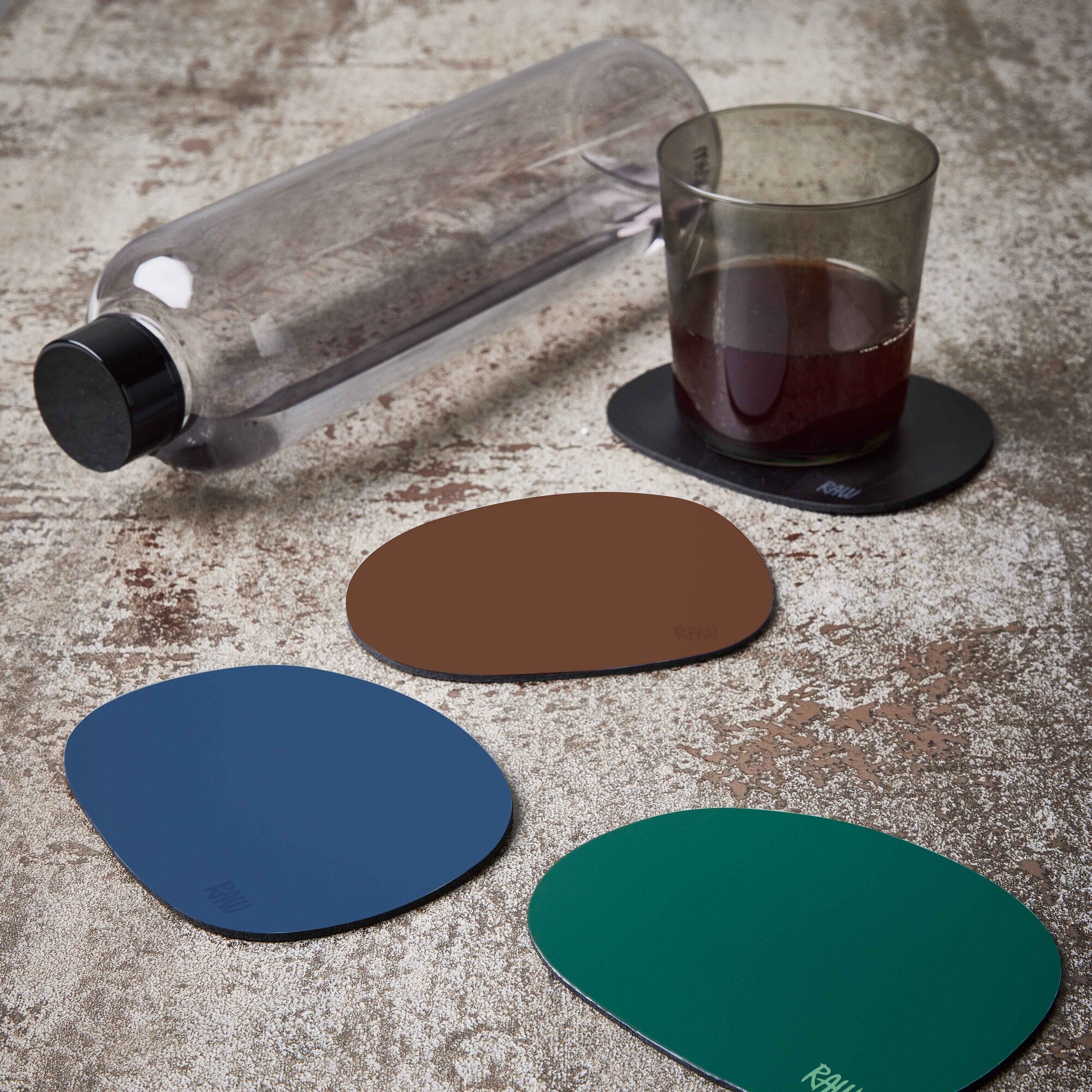 RAW Silicone coasters 6 stk. | Mocca