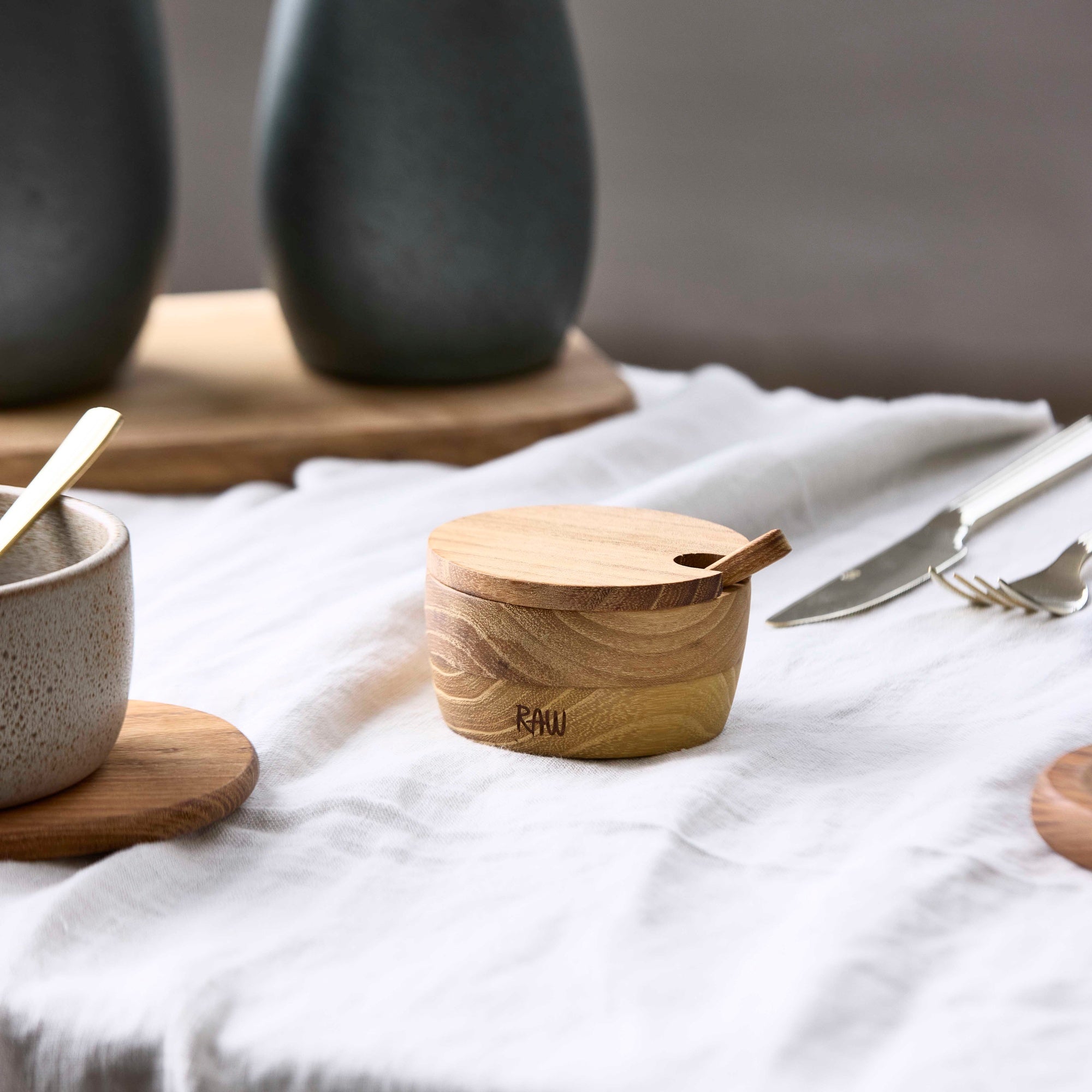RAW Teak saltkar | Natural
