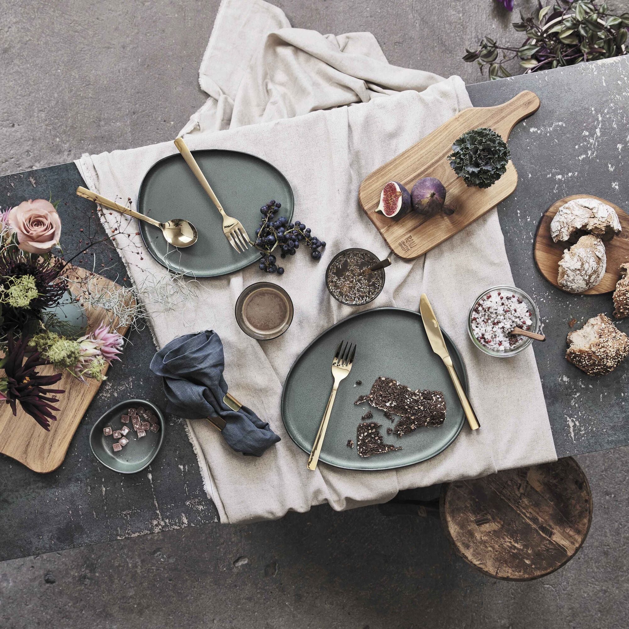 RAW mundserviet 4 stk. | Mørkegrå