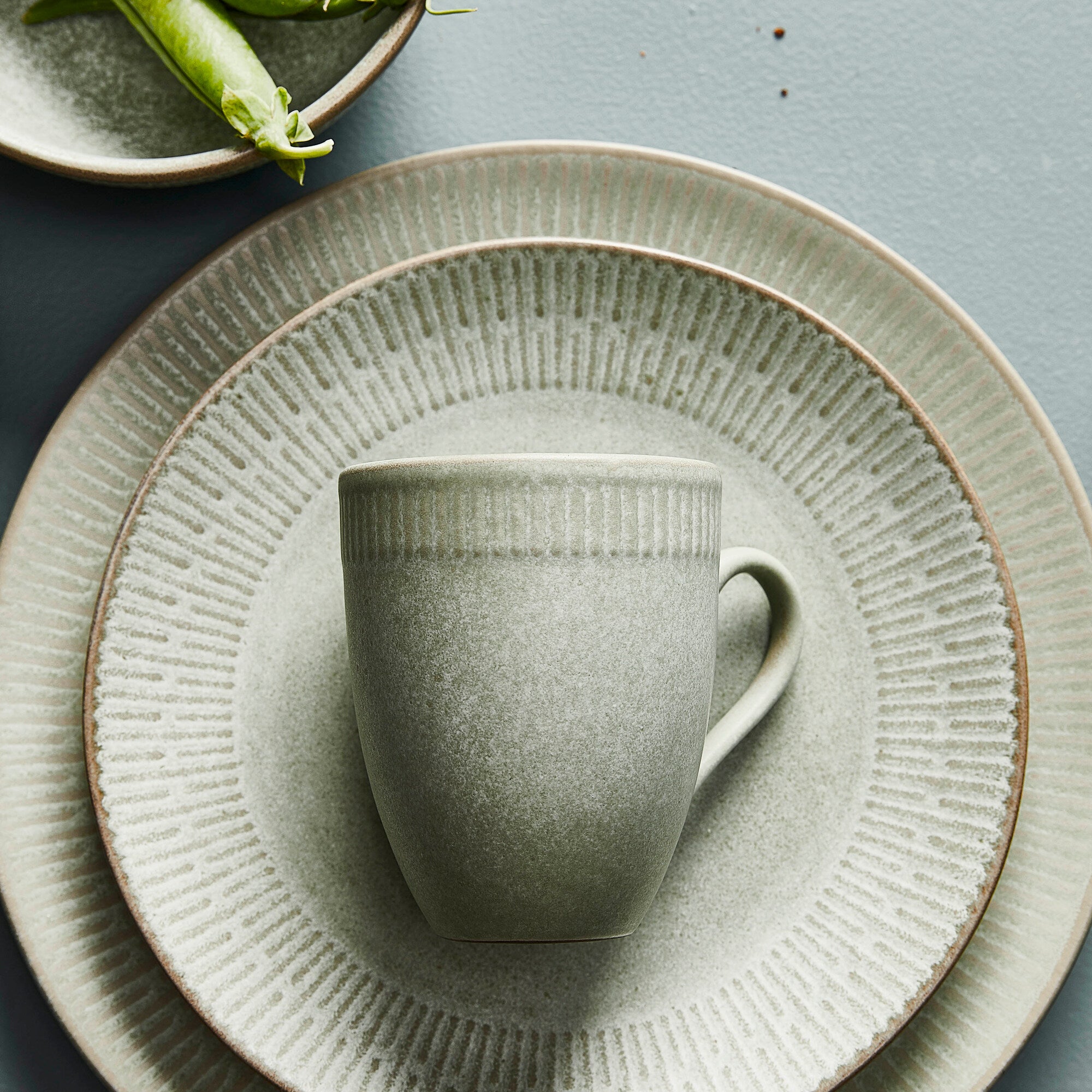 Relief middagstallerken | Grøn