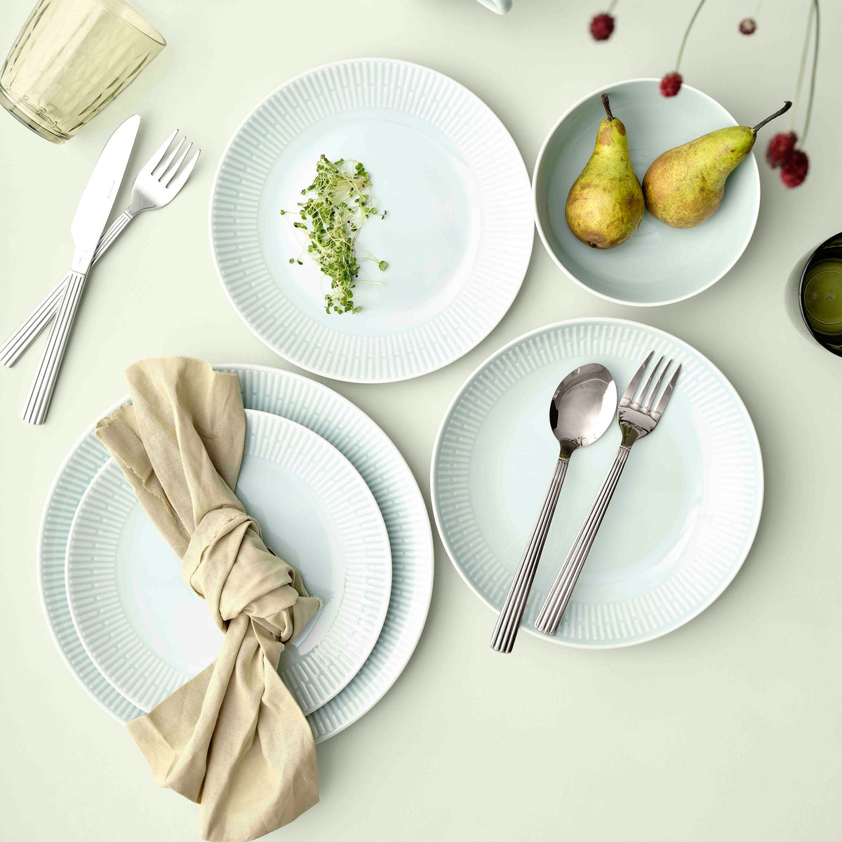 Relief suppetallerken | Dusty Green