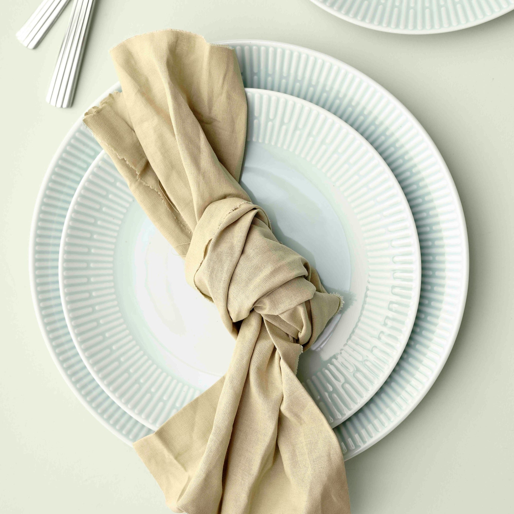 Relief frokosttallerken | Dusty Green