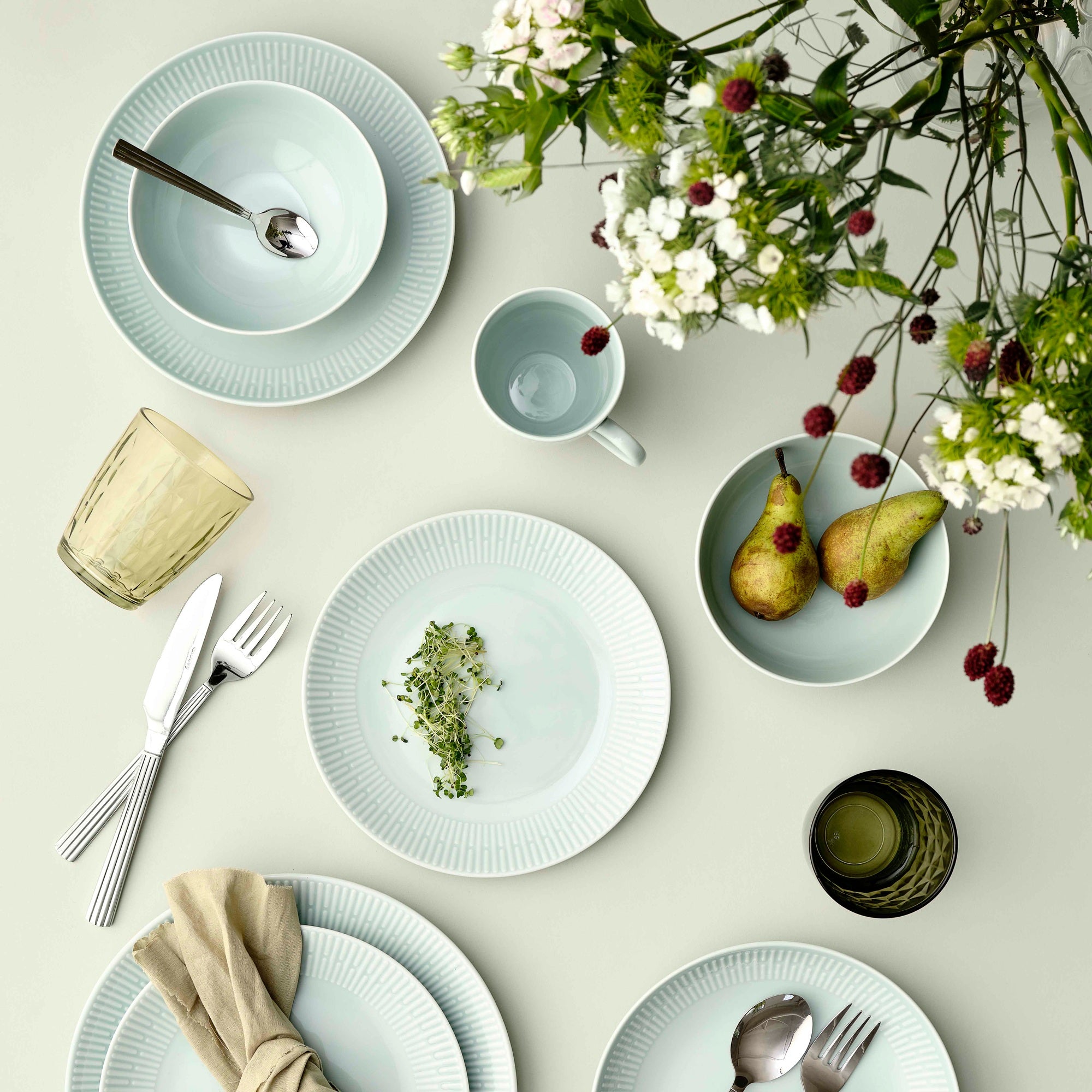 Relief suppetallerken | Dusty Green